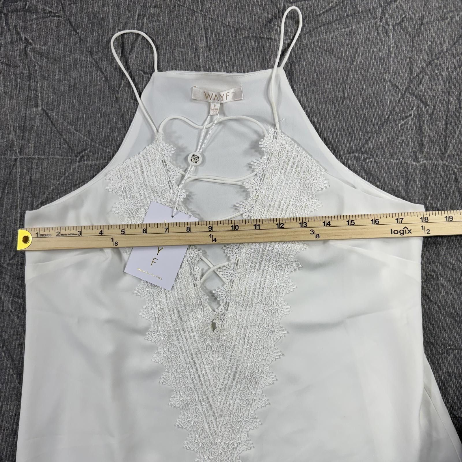 Other Wayf Blouse Women's M White Ivory Lace Crochet Sleeveless Size M / US 6-8 / IT 42-44 - 4 Thumbnail