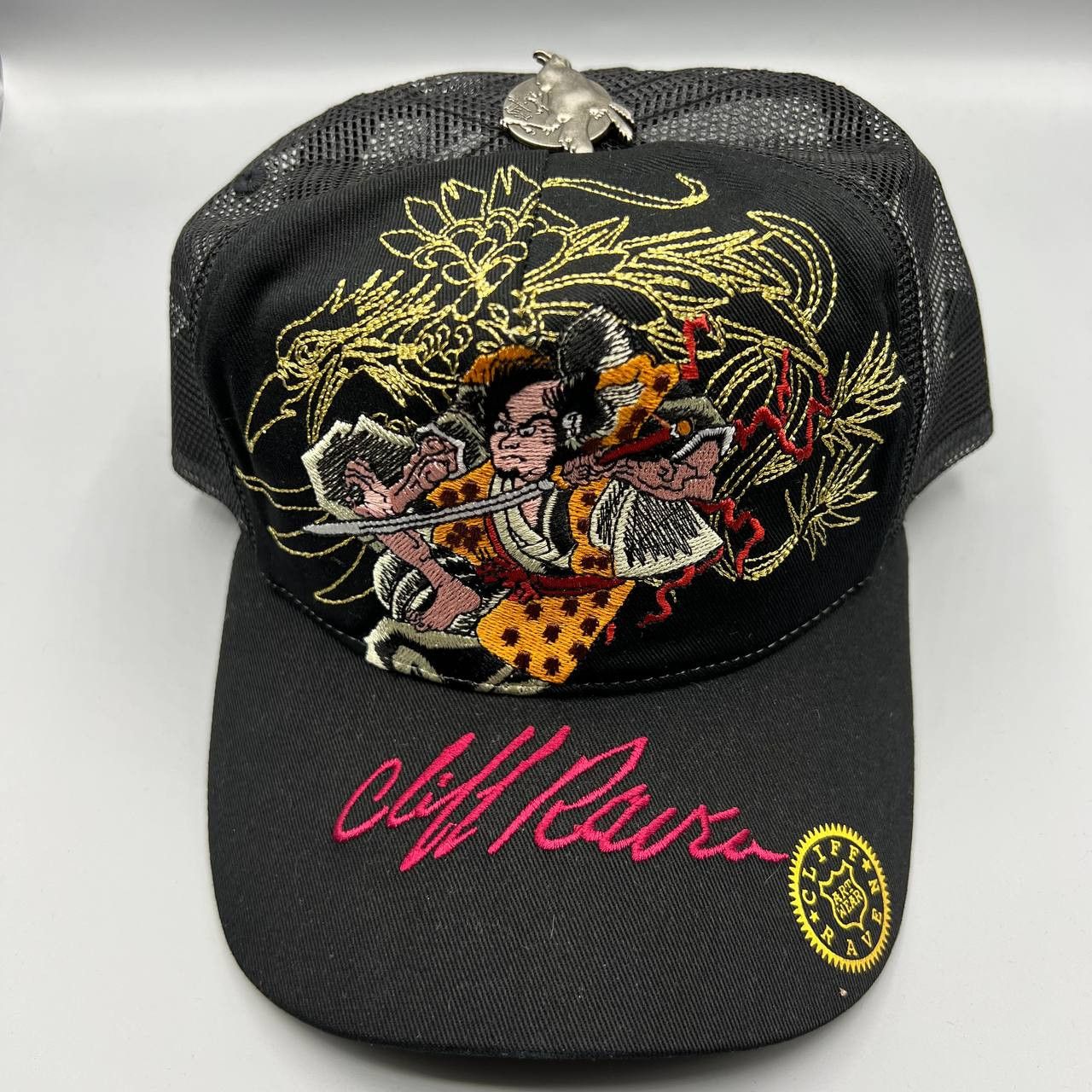 Ed Hardy Vintage Cliff Raven Hat Japanese tattoo Snap back Trucker ...