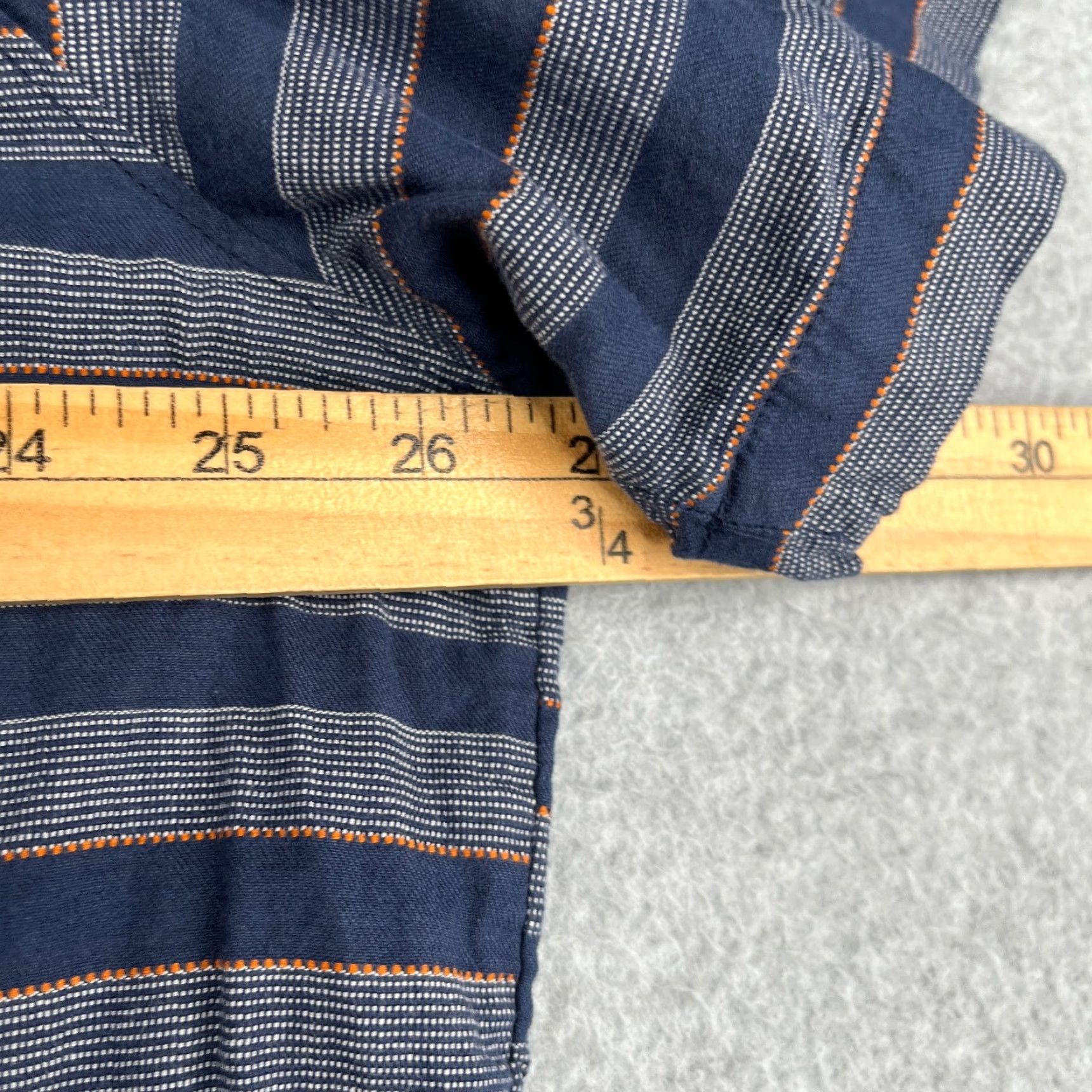 Vintage Columbia Shirt 2XL Navy Blue Striped Button-Up Short Sleeve Men Size US XXL / EU 58 / 5 - 7 Thumbnail