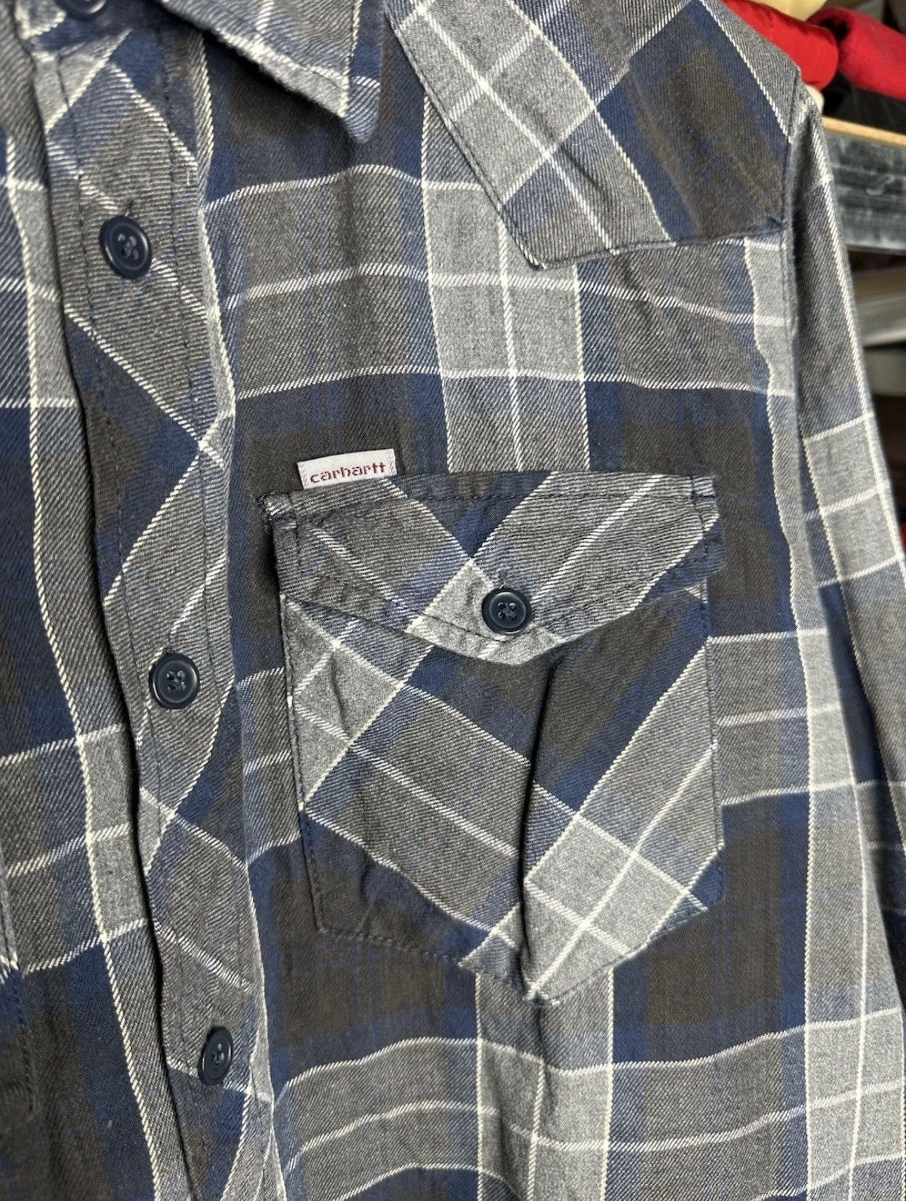 Carhartt Carhartt Men’s M Western Plaid Pattern Shirt Gray Workwear Size US M / EU 48-50 / 2 - 3 Thumbnail