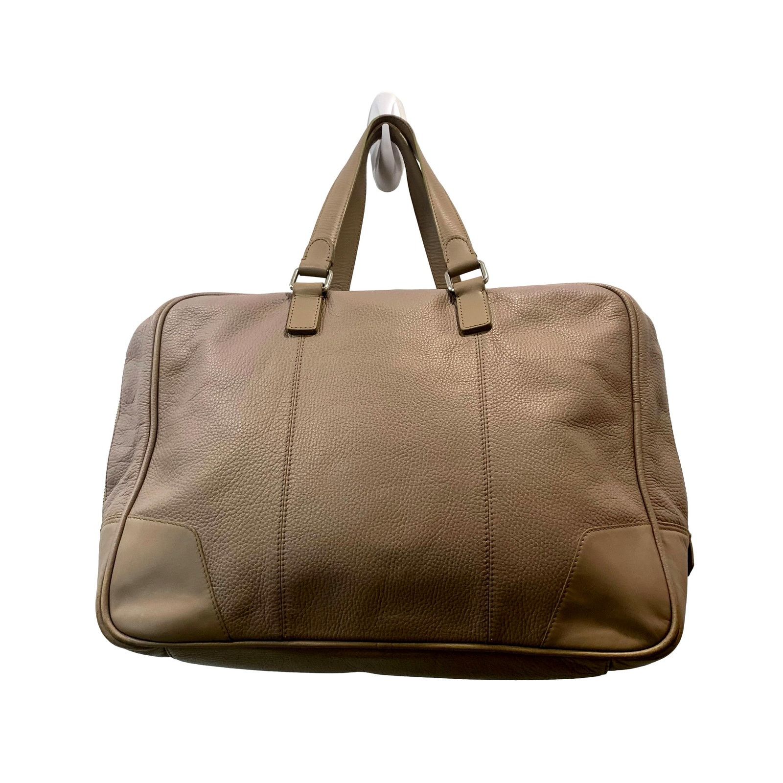 Reiss Reiss "Barrington" Taupe Leather Overnight Bag | Attache Size ONE SIZE - 7 Thumbnail