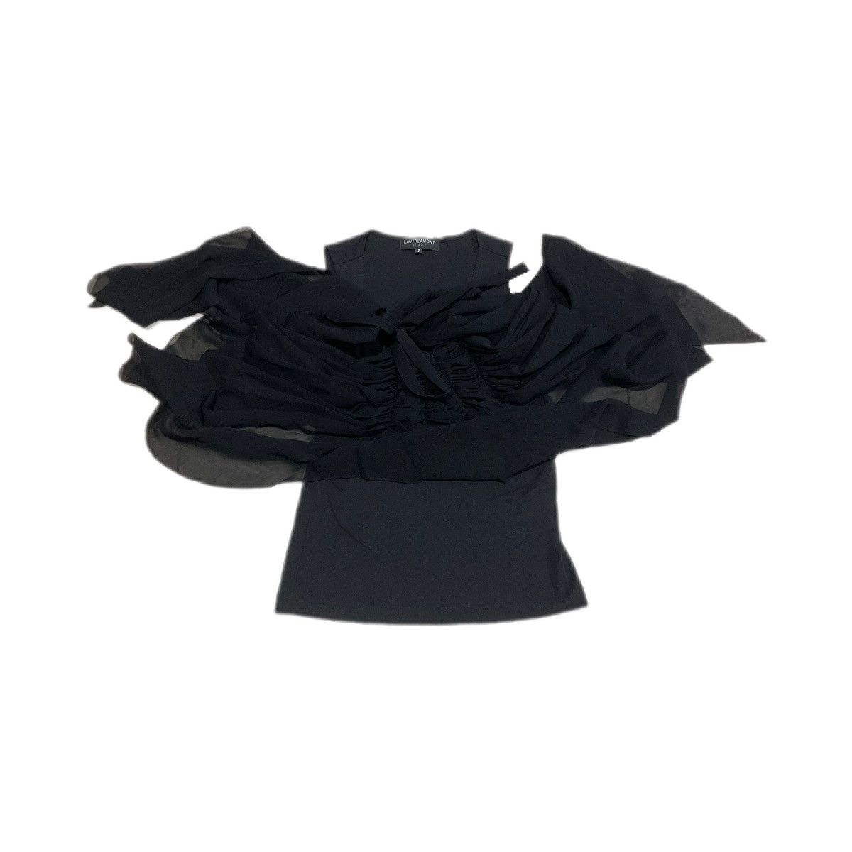 Designer × Japanese Brand 🔥Y2K Lautreamont Double Layer Ruffled Asymmetric Dress Size S / US 4 / IT 40 - 3 Thumbnail
