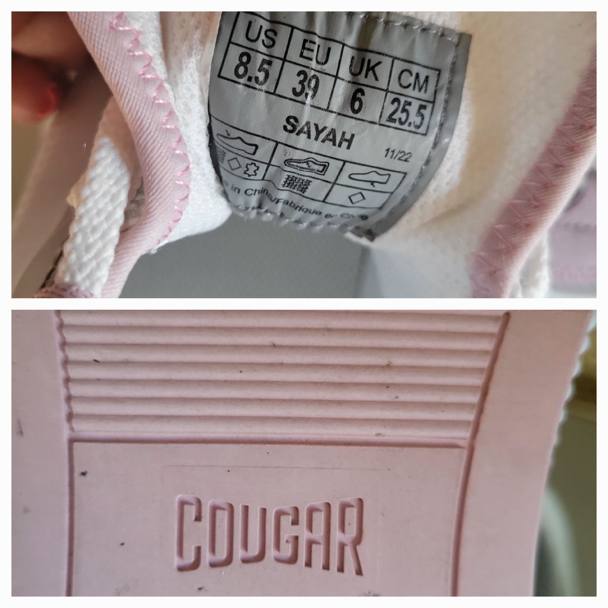 Cougar Cougar Women's Sayah White Pink Gray Platform Sneakers Shoes Size US 8.5 / IT 38.5 - 7 Thumbnail