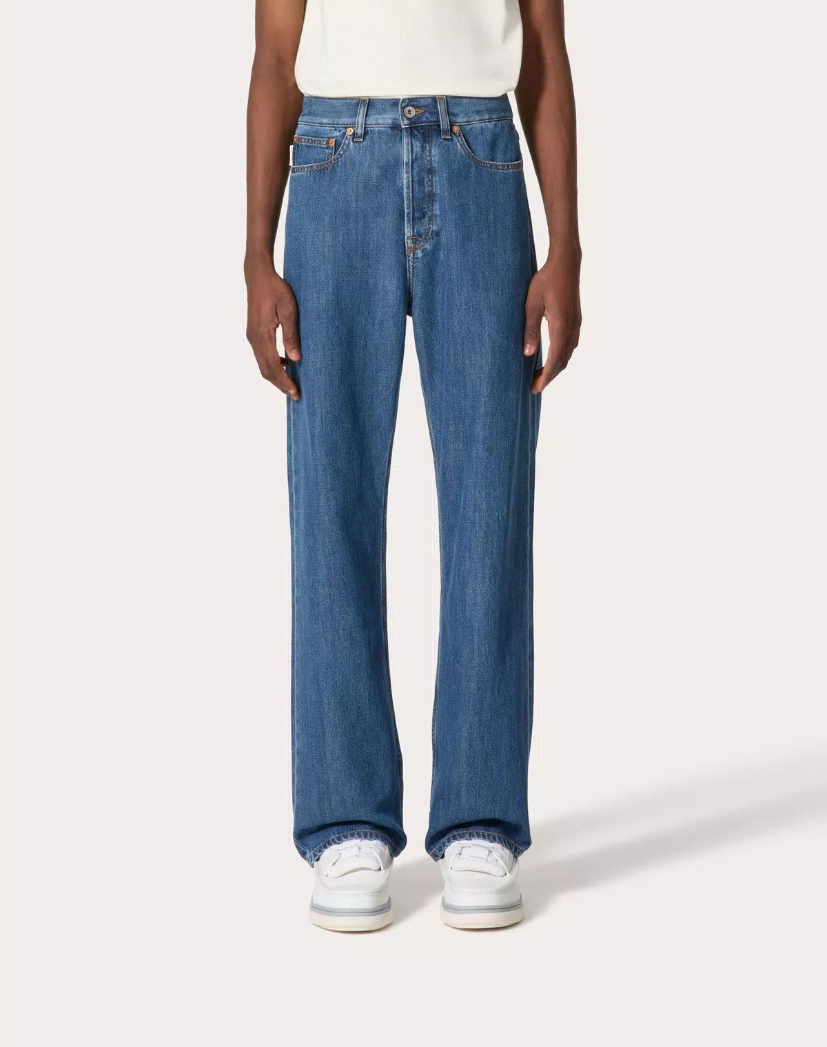 Valentino oc11z0725 Denim Trousers in Medium Blue Size US 31 - 4 Thumbnail
