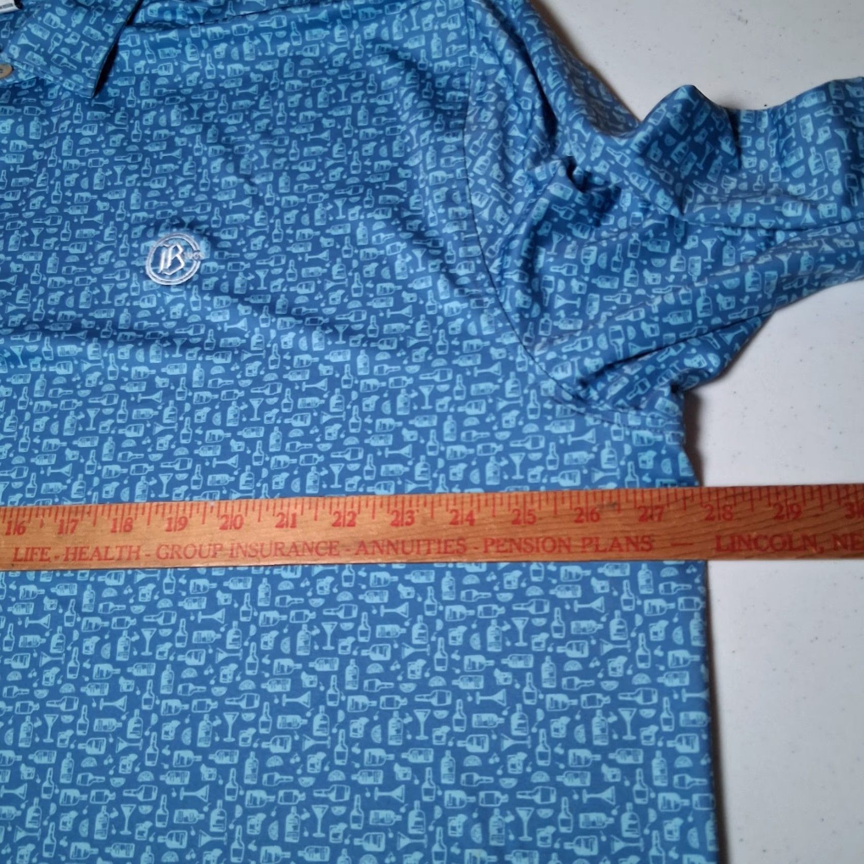Peter Millar Peter Millar Summer Comfort Golf Polo Shirt Men XXL Blue Martini Liquor Coctails Size US XXL / EU 58 / 5 - 5 Thumbnail