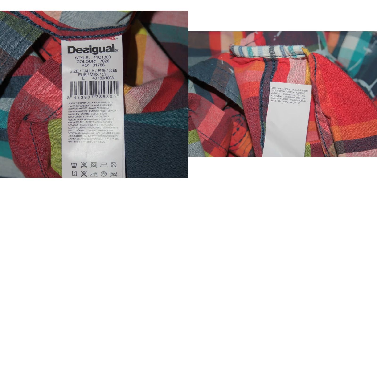 Desigual Desigual Shirt Sargo 41C1300 Regular Size L Multicoloured Mens Size US L / EU 52-54 / 3 - 8 Thumbnail