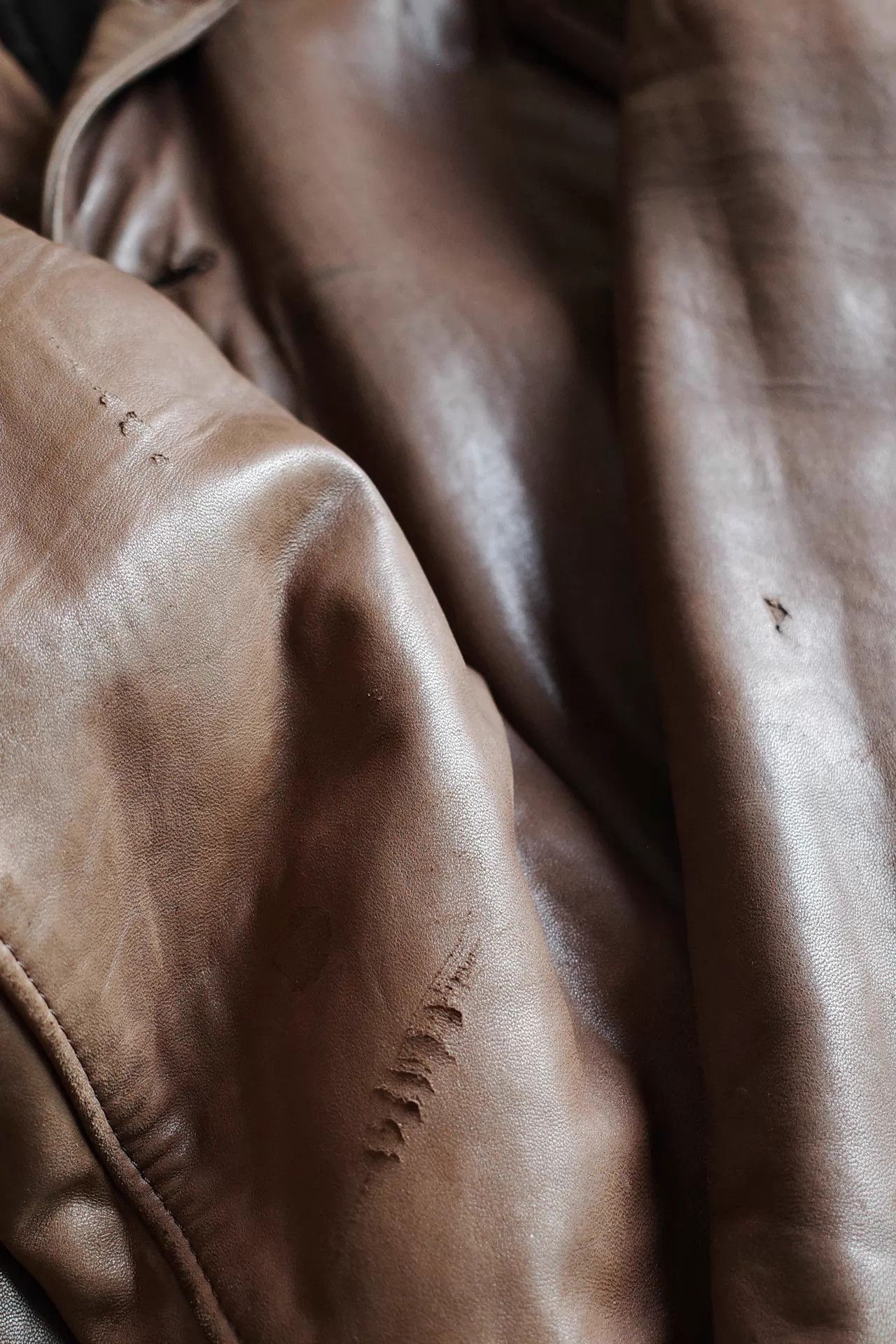 Y's for Men Y's for Men 80s Lambskin Work Jacket TanBrown WornSleeves Size US M / EU 48-50 / 2 - 8 Thumbnail