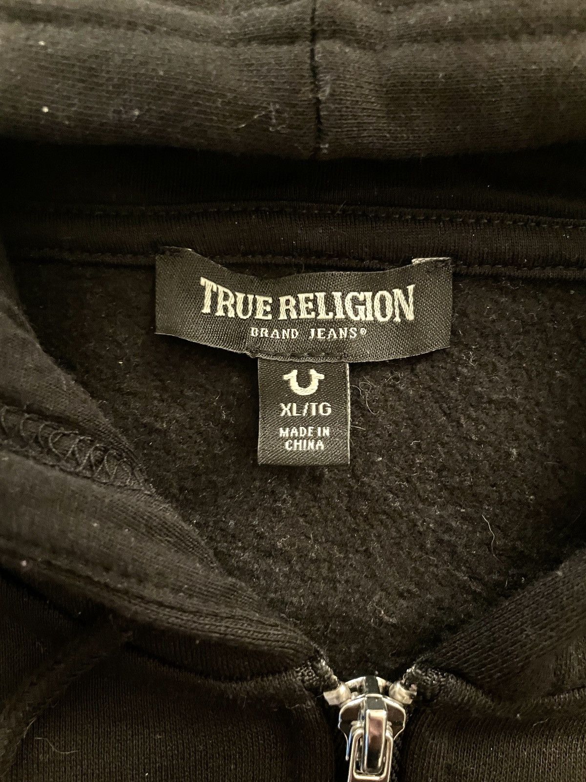 True Religion Black True Religion Zip Up Hoodie Size L / US 10 / IT 46 - 3 Thumbnail