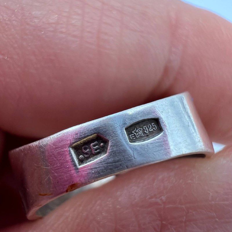 Vintage Vintage Soviet Sterling Silver 925 Ring Size 5.5 Size ONE SIZE - 7 Thumbnail