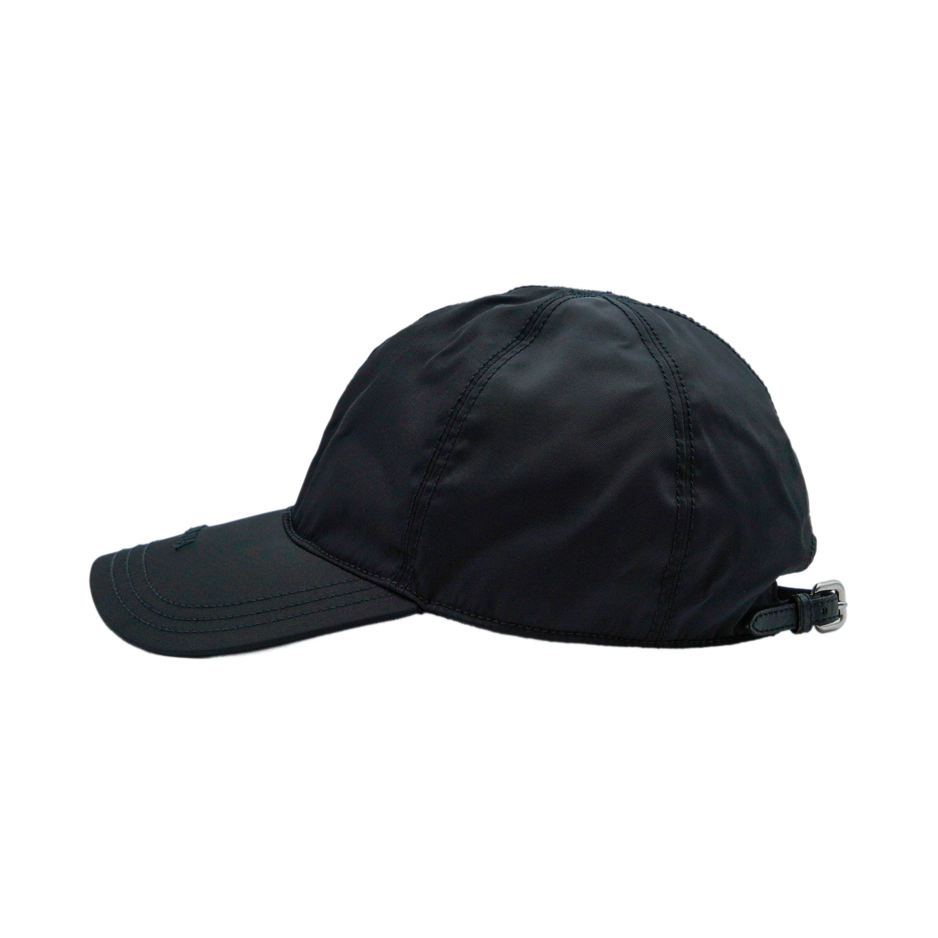 Prada Vintage Prada Black Nylon Embroidered Logo Baseball Cap Size ONE SIZE - 3 Thumbnail