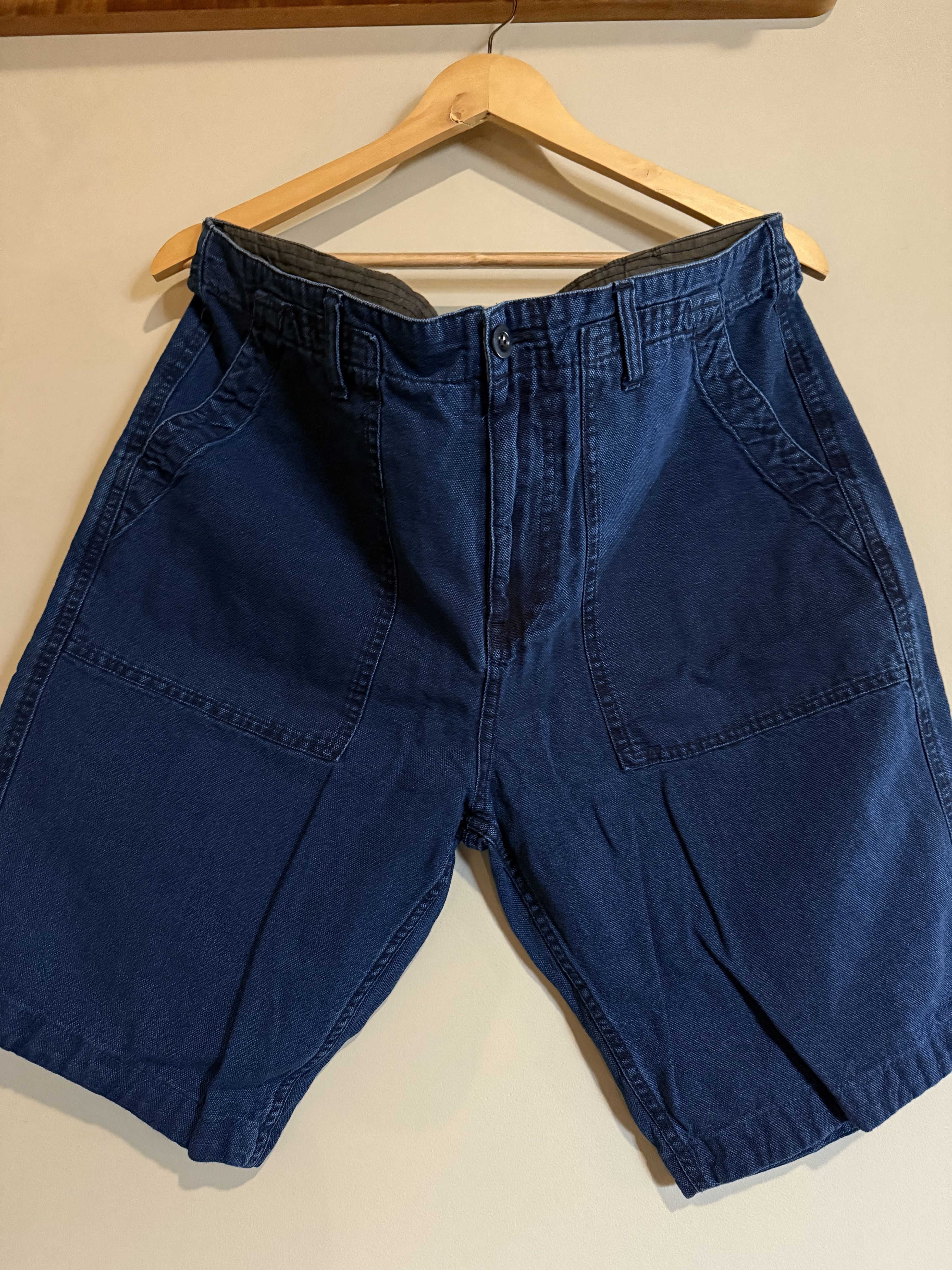 Lucky Brand Lucky Brand Blue Indigo Canvas Utility Shorts, Men's 36 Size US 36 / EU 52 - 1 Thumbnail