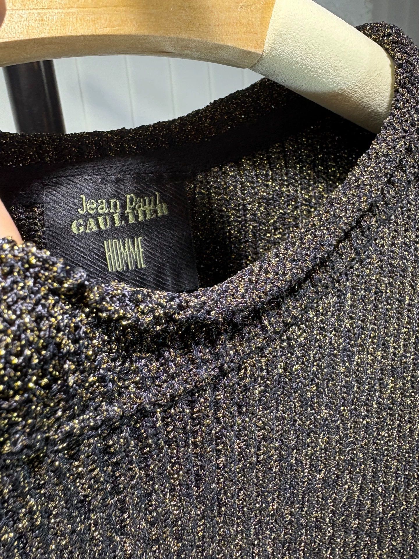 Jean Paul Gaultier JPG 96aw Cyber Knit Gold Stripe Sweater Size 48 Size US M / EU 48-50 / 2 - 4 Thumbnail