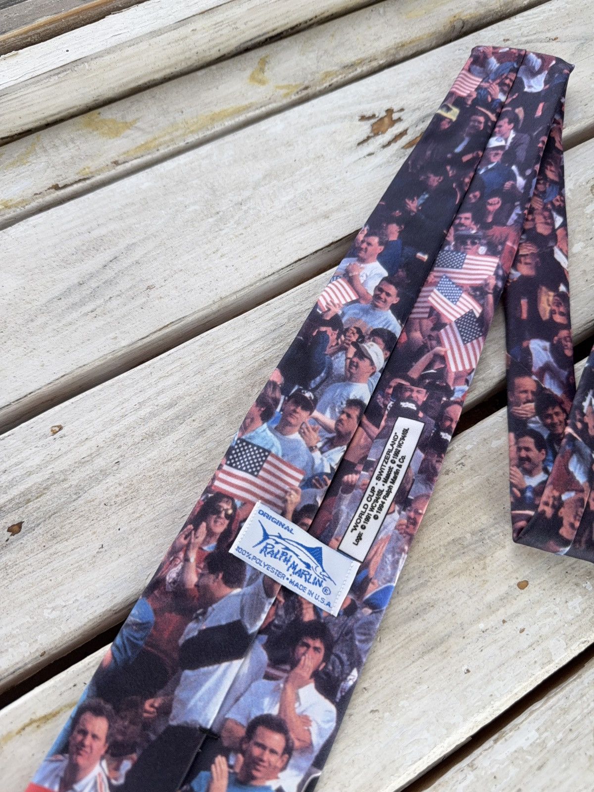 UEFA × Vintage Vintage Soccer Tie 1994 World Cup USA – Patriotic Fan Print Size ONE SIZE - 7 Thumbnail