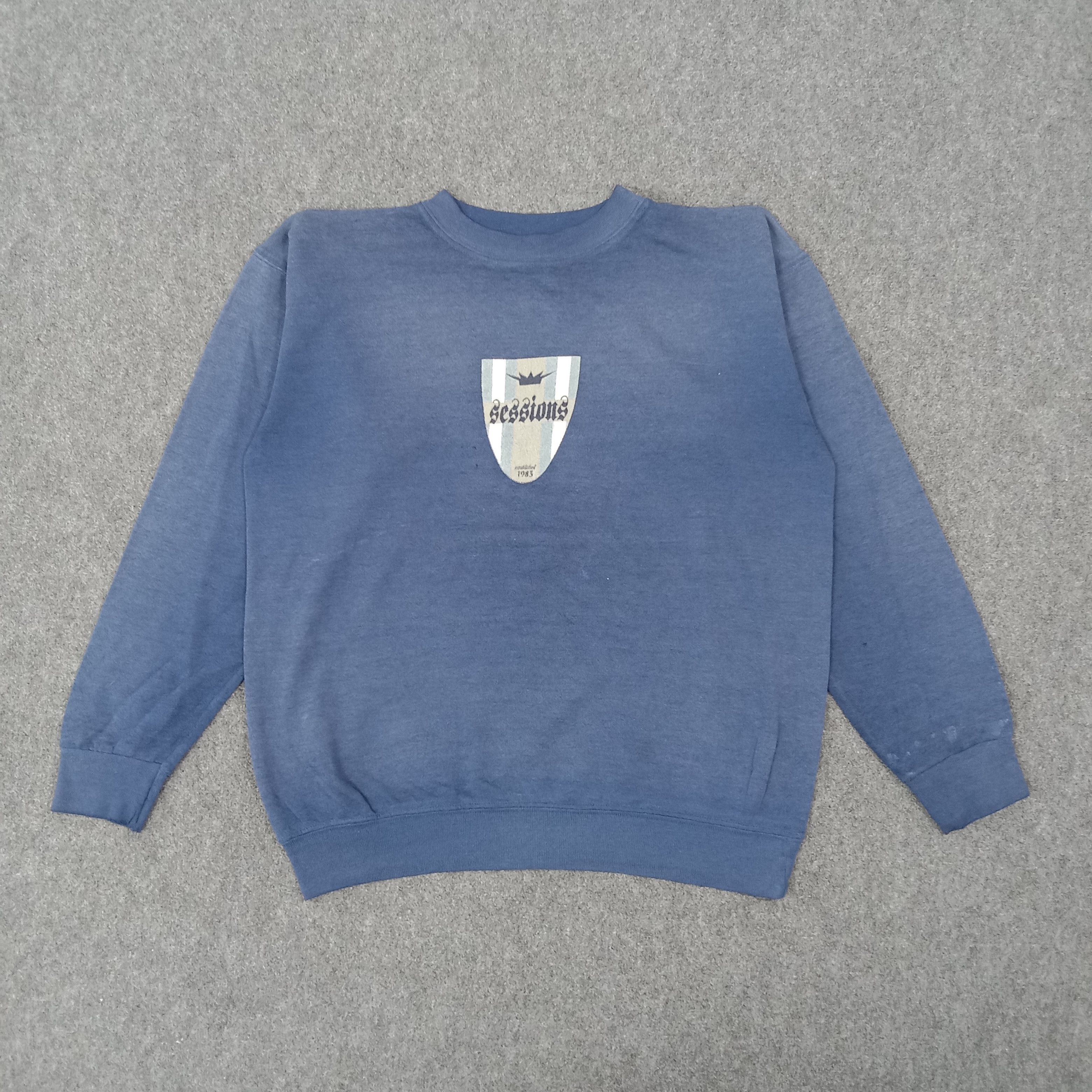 Vintage Sessions Crest 1983 Sweatshirt C264N25 Size US M / EU 48-50 / 2 - 1 Thumbnail