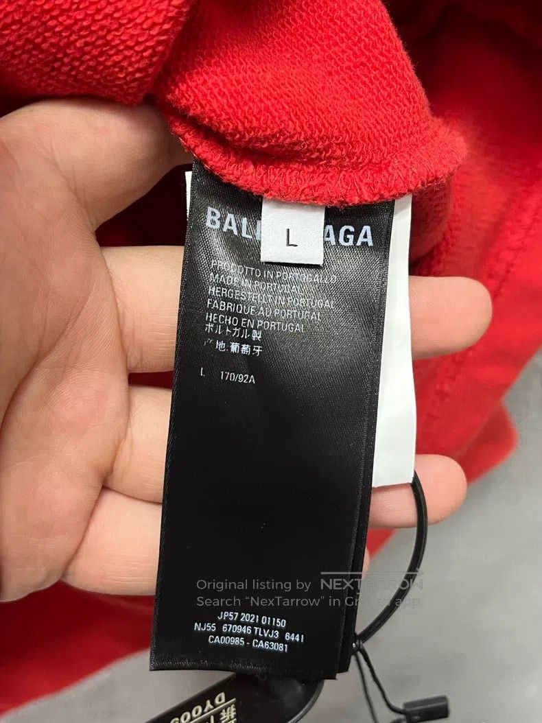 Balenciaga Balenciaga Distressed Scissor Hooded Sweatshirt Size US L / EU 52-54 / 3 - 6 Thumbnail