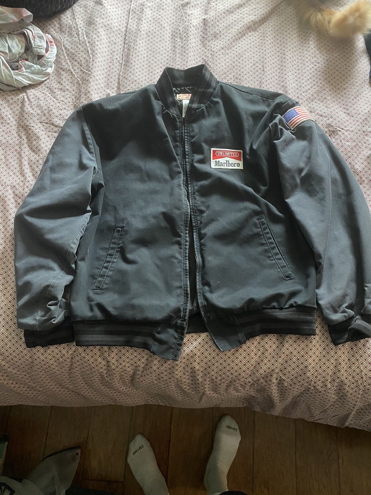 image of Marlboro Vintage Work Wear Jacket in Black, Men's (Size Large)