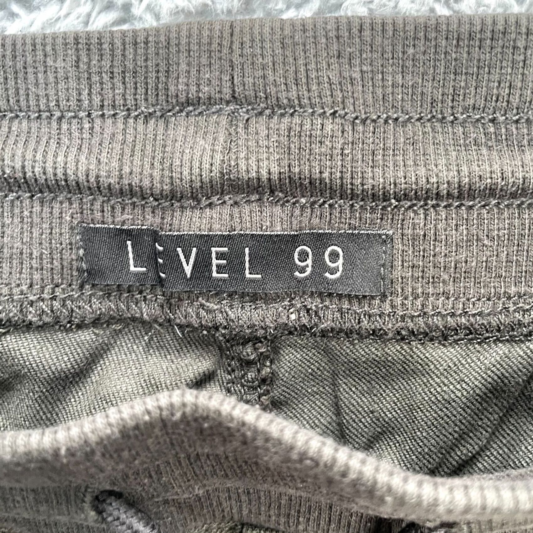 Vintage VINTAGE Level 99 Pants Womens XS Green Camo Linen Jogger Tapered Leg Drawstring Size 26" / US 2 / IT 38 - 3 Thumbnail