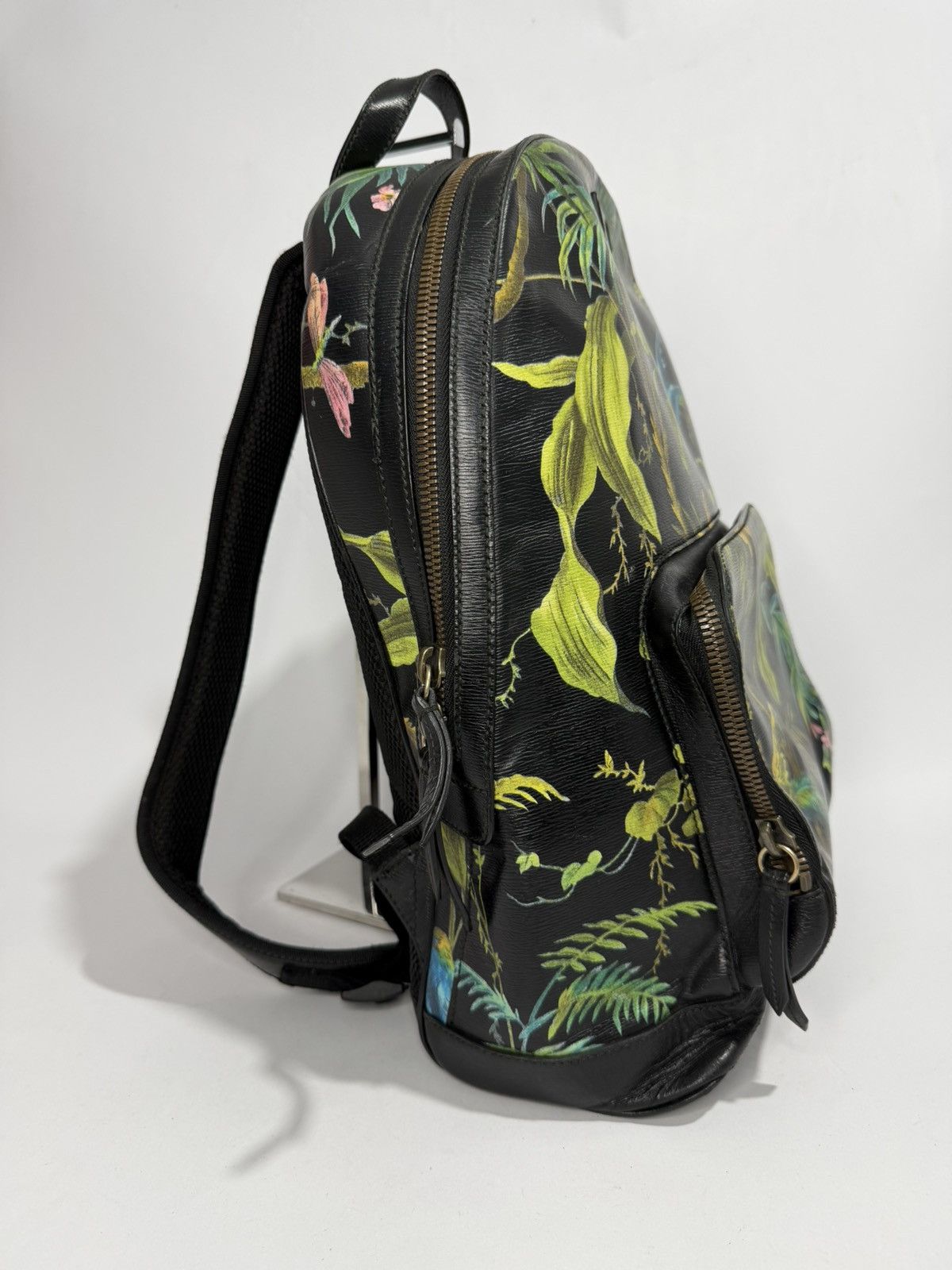 Gucci GUCCI Calfskin Tropical Print Medium Day Backpack Size ONE SIZE - 5 Thumbnail