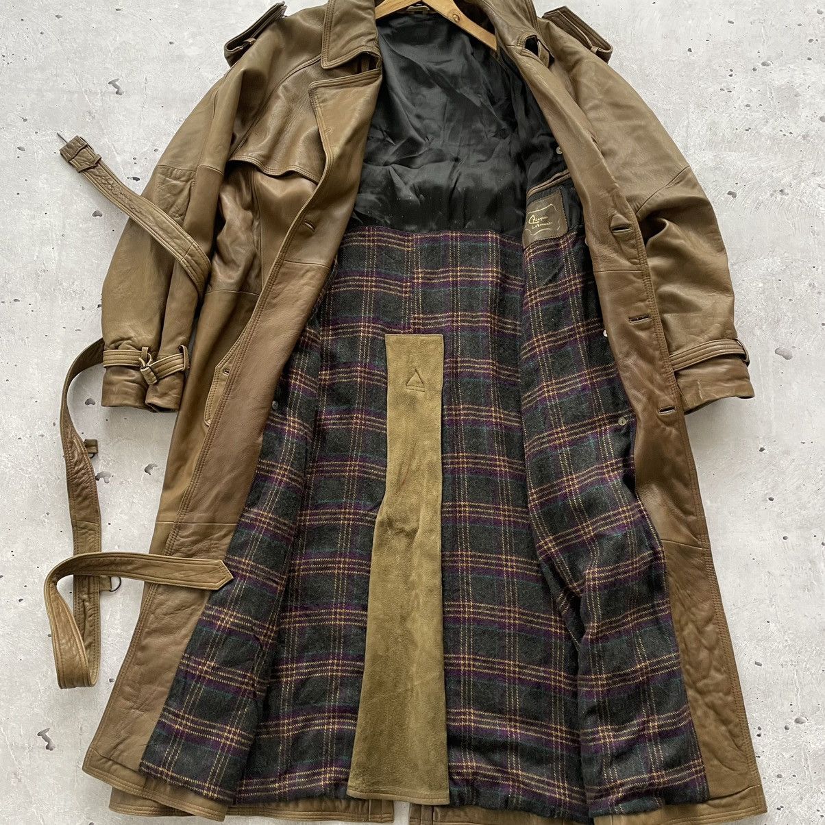 Japanese Brand × Vintage Vintage Avantgarde Leather Trench Coat Military y2k Size US M / EU 48-50 / 2 - 4 Thumbnail