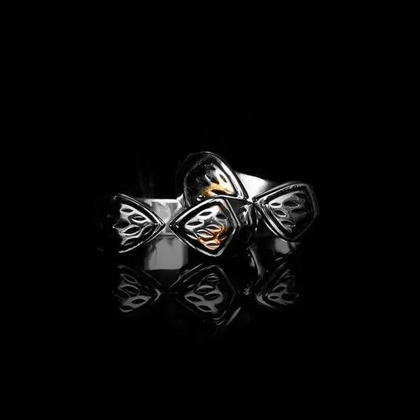 Jewelry × Vintage Vintage Adjustable Triangle 925 Silver Ring Size ONE SIZE - 3 Thumbnail