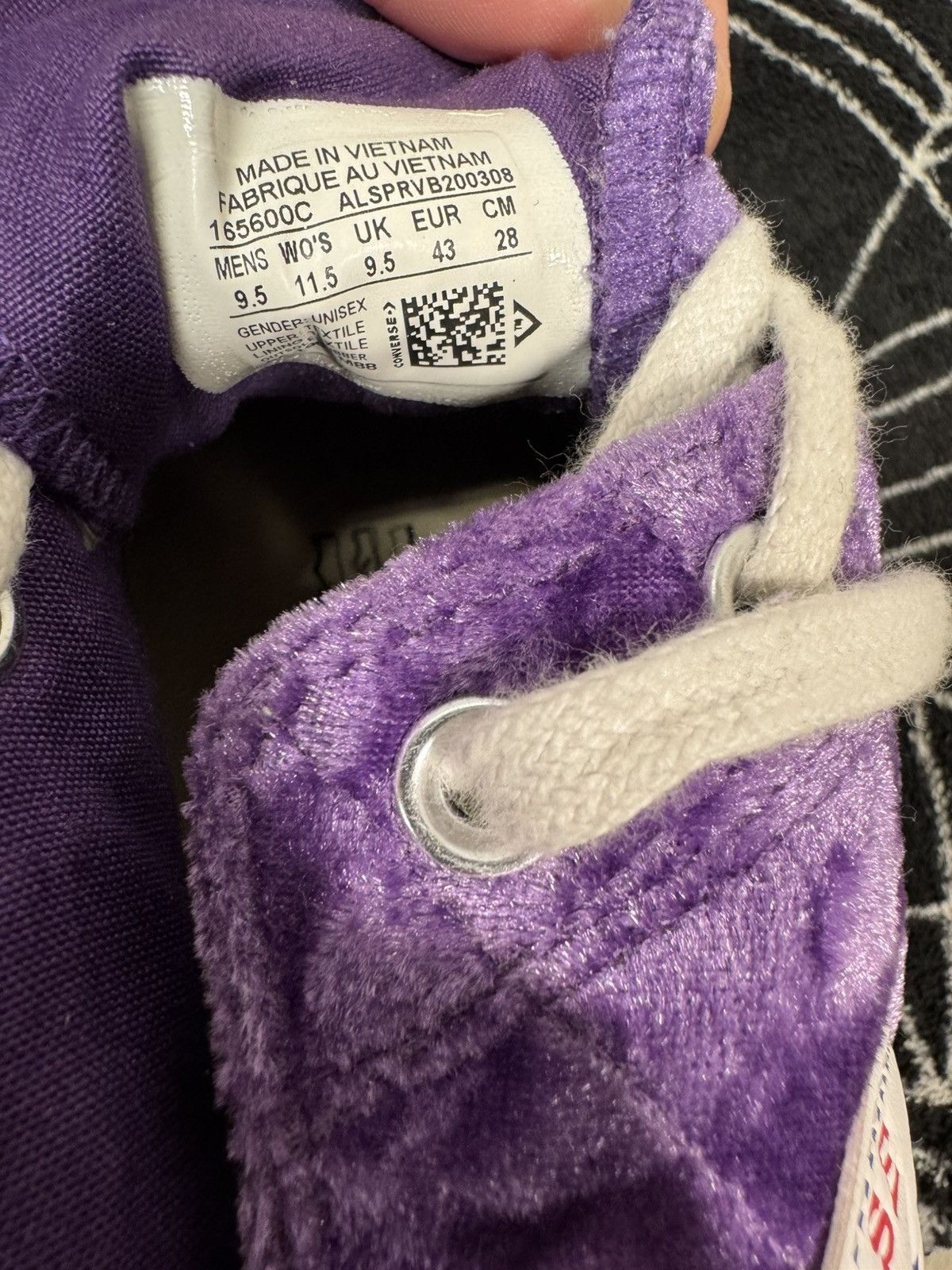 Golf le Fleur Golf converse purple velour High top Size US 9.5 / EU 42-43 - 6 Thumbnail