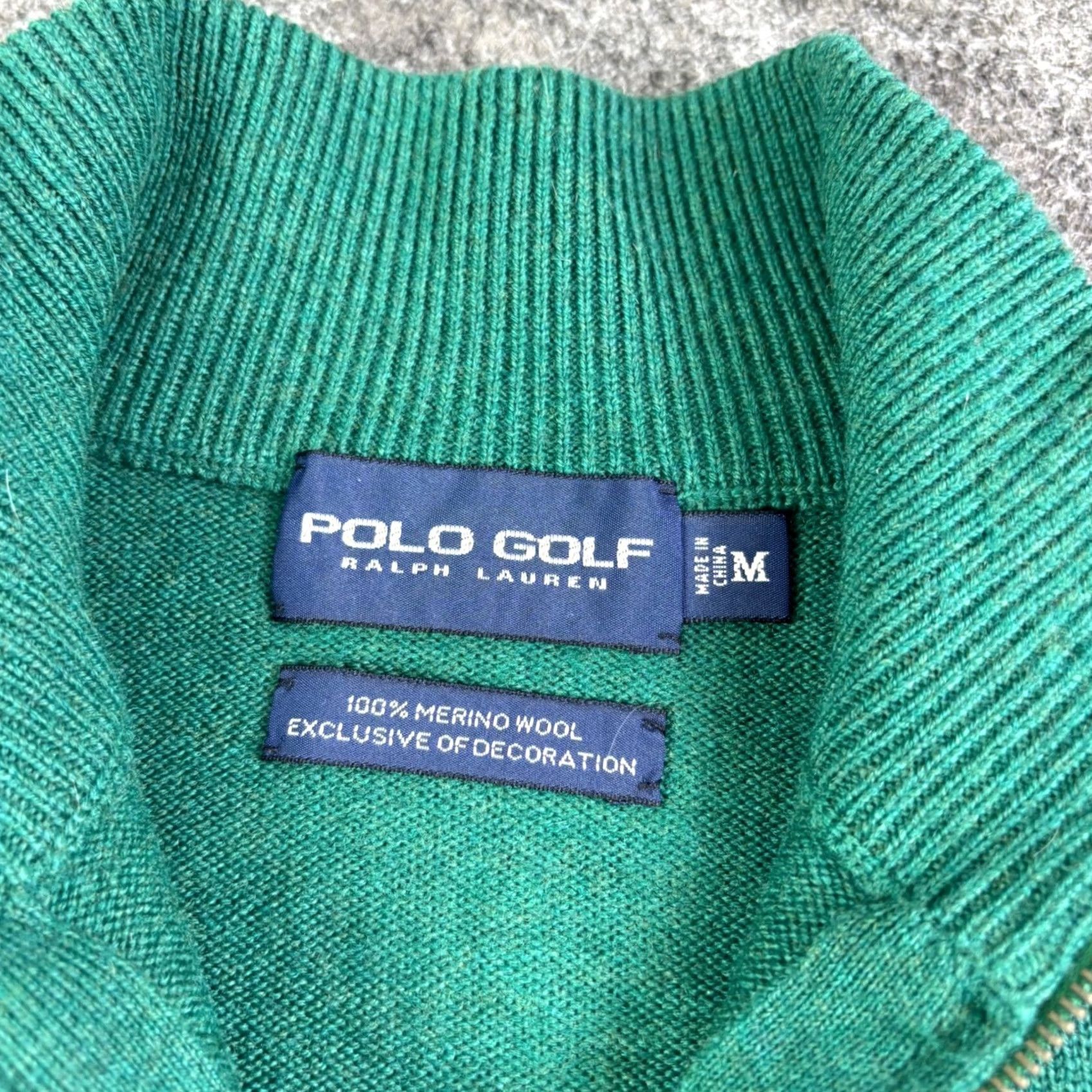 Polo Ralph Lauren Polo Golf Ralph Lauren Mens Green 100% Merino Wool Quarter Zip Sweater Size M Size US M / EU 48-50 / 2 - 5 Thumbnail