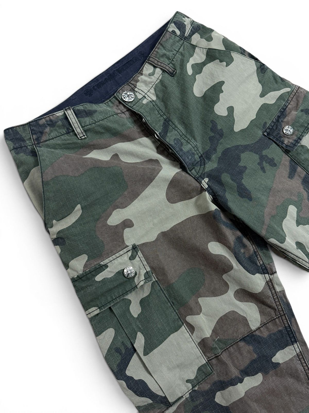 Chrome Hearts Chrome Hearts Leather Cross Patch Ripstop Camo Cargo Pants Size US 32 / EU 48 - 2 Thumbnail