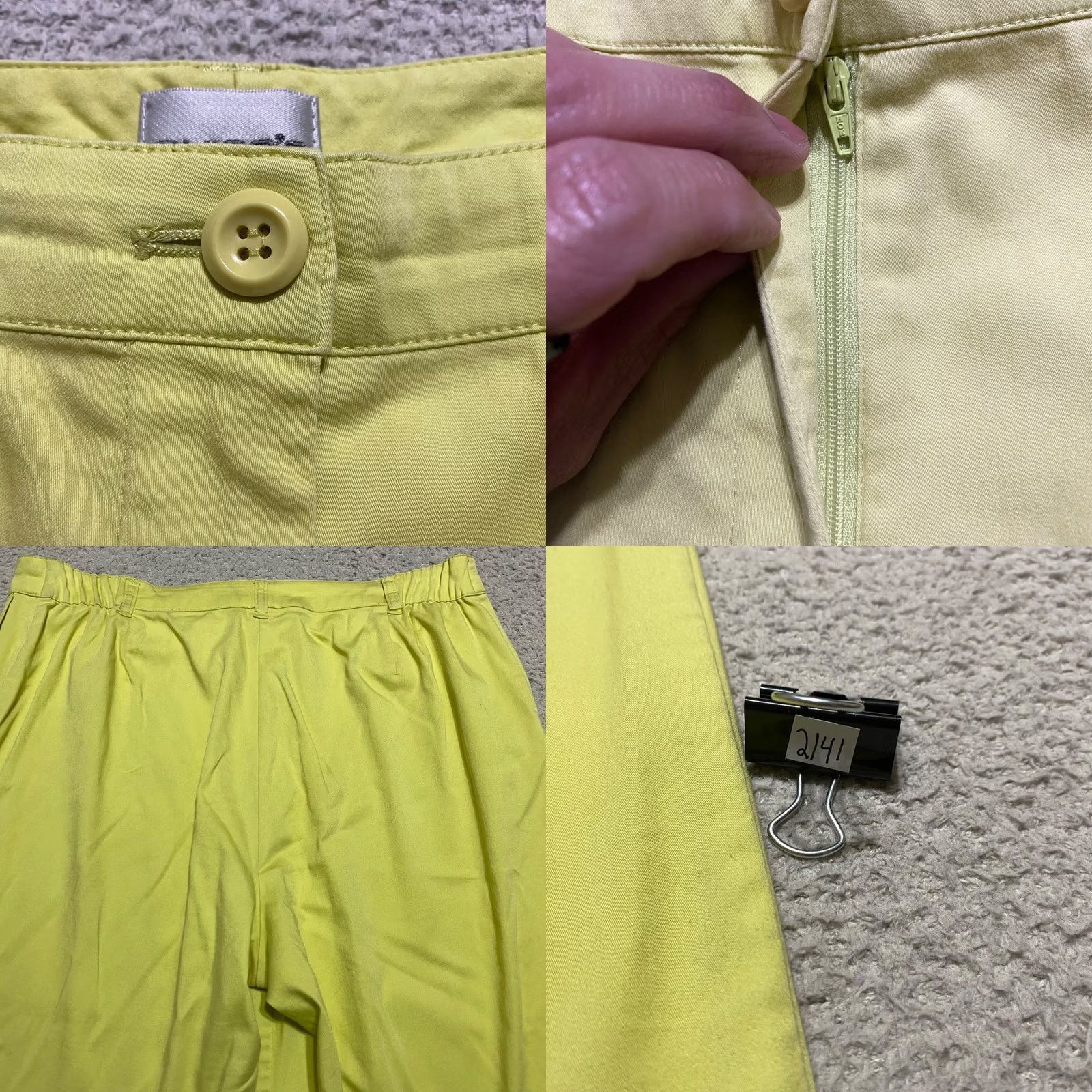 Vintage Chico's Pants Womens XL Yellow Solid Wide Leg Capri High Rise Outdoor Walking Size 40" / US 18 - 8 Thumbnail
