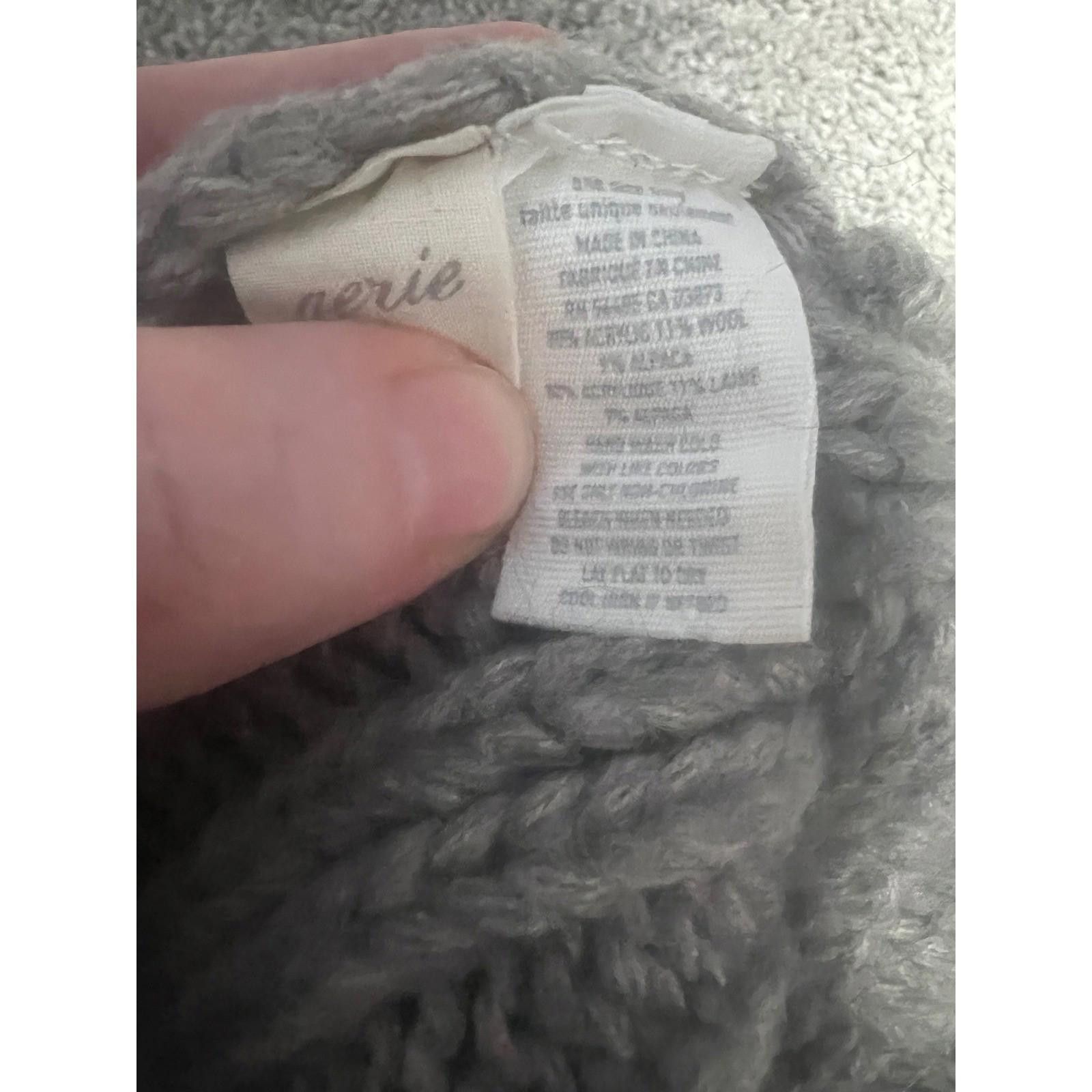 Other Aerie Grey Cable Knit Wool Alpaca Blend Beanie Hat One Size Size ONE SIZE - 3 Thumbnail