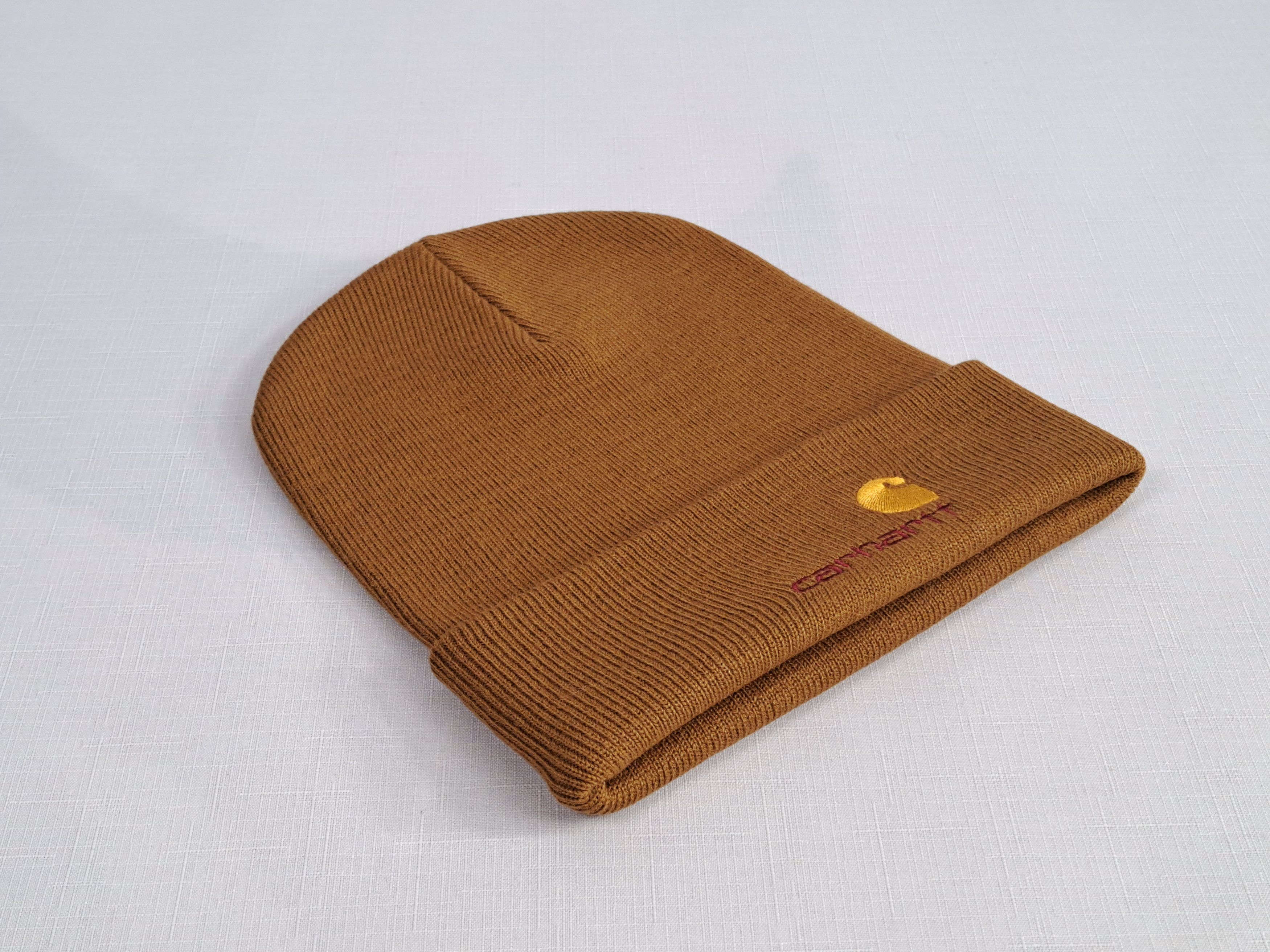 Carhartt Carhartt embroidered logo mustard hat. Size ONE SIZE - 2 Thumbnail