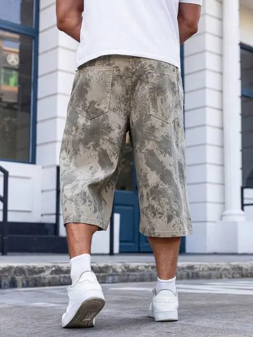 Japanese Brand × Vintage Tie Dye Loose Y2k Shorts Jorts Denim Size US 32 / EU 48 - 3 Thumbnail