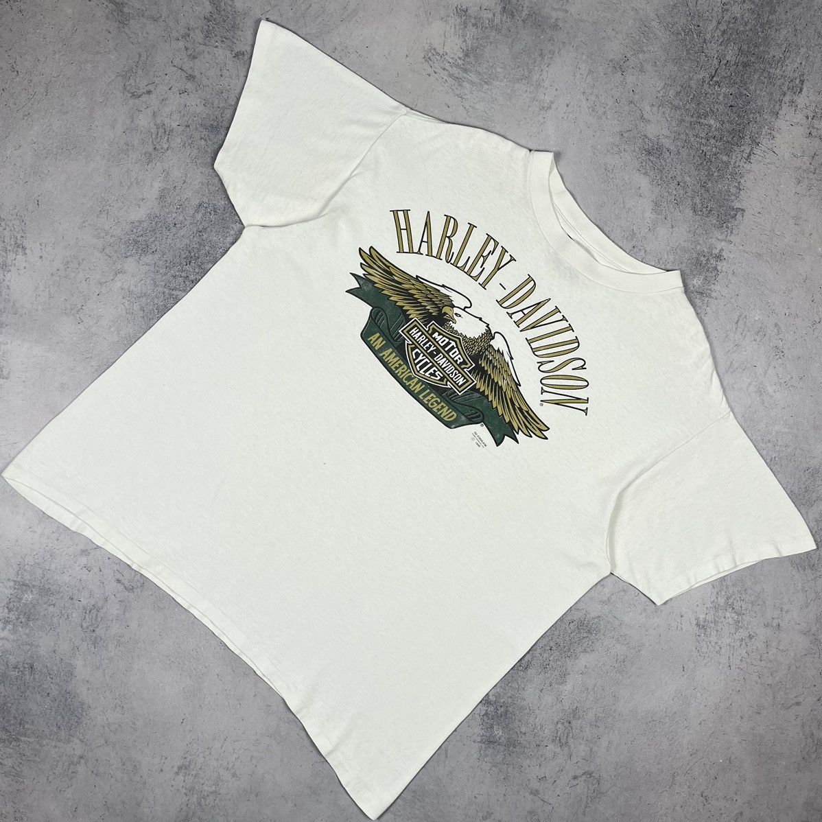 Harley Davidson Vintage Harley Davidson 3D emblem rare Eagle tee 1990’s Size US XL / EU 56 / 4 - 1 Thumbnail