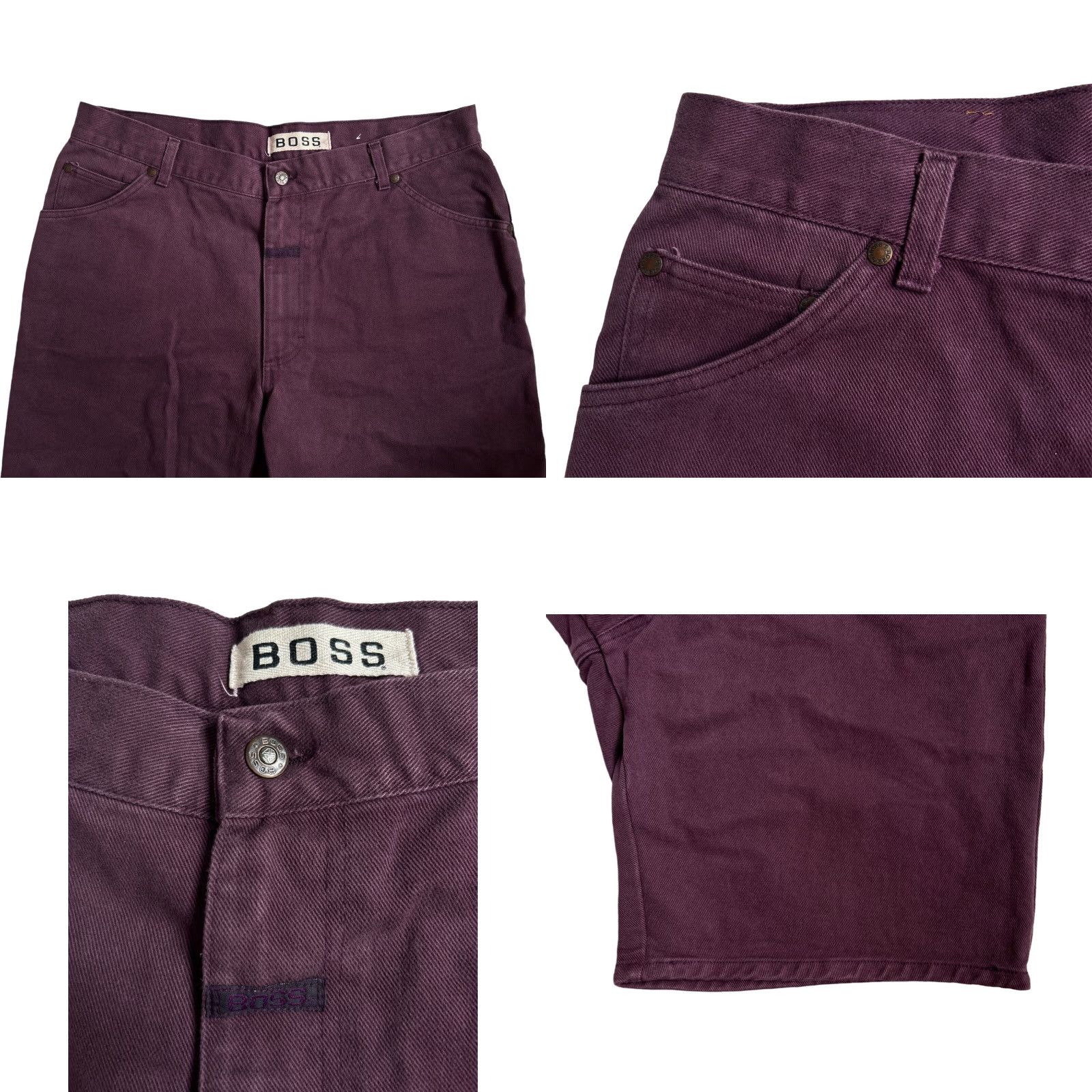 Vintage VINTAGE BOSS by IG design relaxed basic jean shorts Mens 38 Purple 90s USA NOS NWT, 12” rise, 11” inseam Size US 38 / EU 54 - 8 Thumbnail