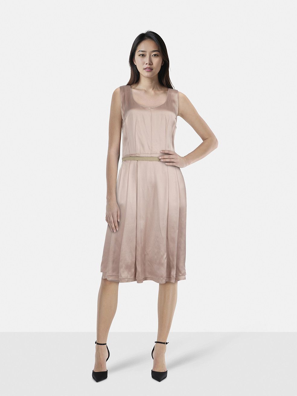 Dolce & Gabbana Pink Pleated Silk Dress Size M / US 6-8 / IT 42-44 - 1 Thumbnail
