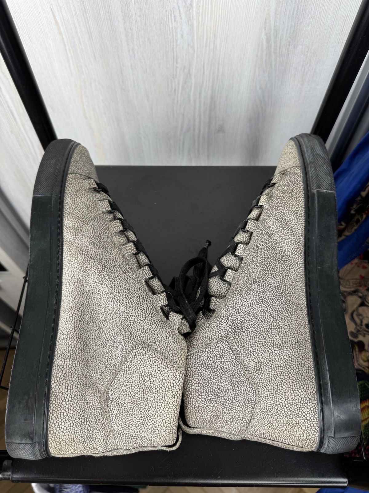 Balenciaga Balenciaga Leather High Arena Stingray Grey Sneakers size 42 Size US 9 / EU 42 - 10 Thumbnail
