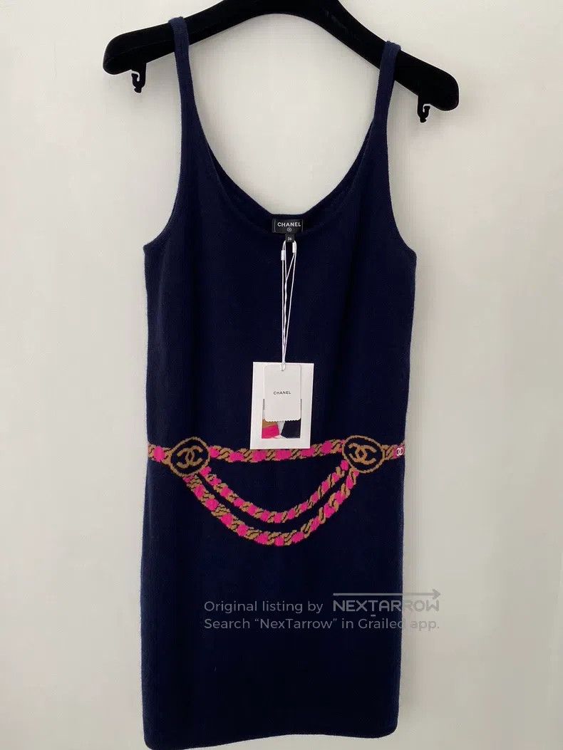 Chanel Chanel Ski Series Blue Cashmere Dress Size XS / US 0-2 / IT 36-38 - 1 Thumbnail