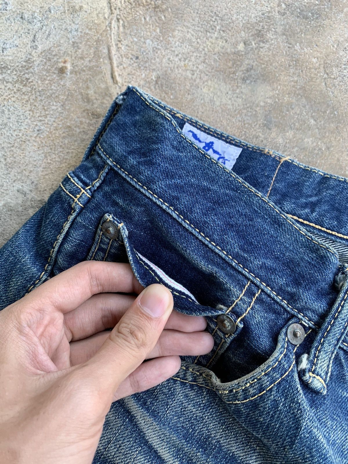 Japanese Brand × Kapital × Vintage Eight-G 880 Redline Selvedge Distressed Denim Size US 32 / EU 48 - 12 Thumbnail