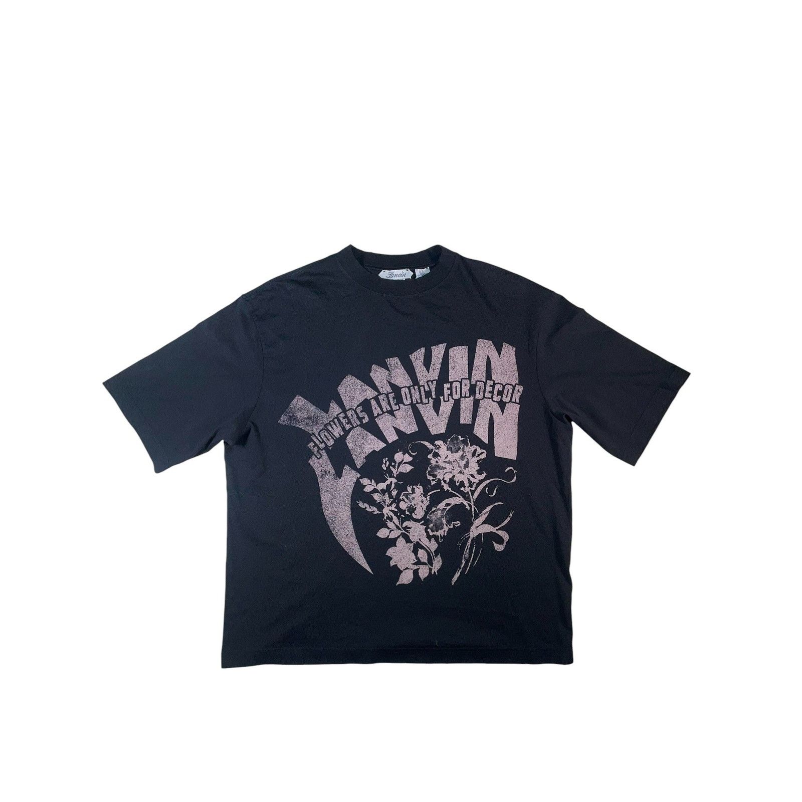 Lanvin Lanvin 'Floral' Black Tee Size US XS / EU 42 / 0 - 1 Thumbnail