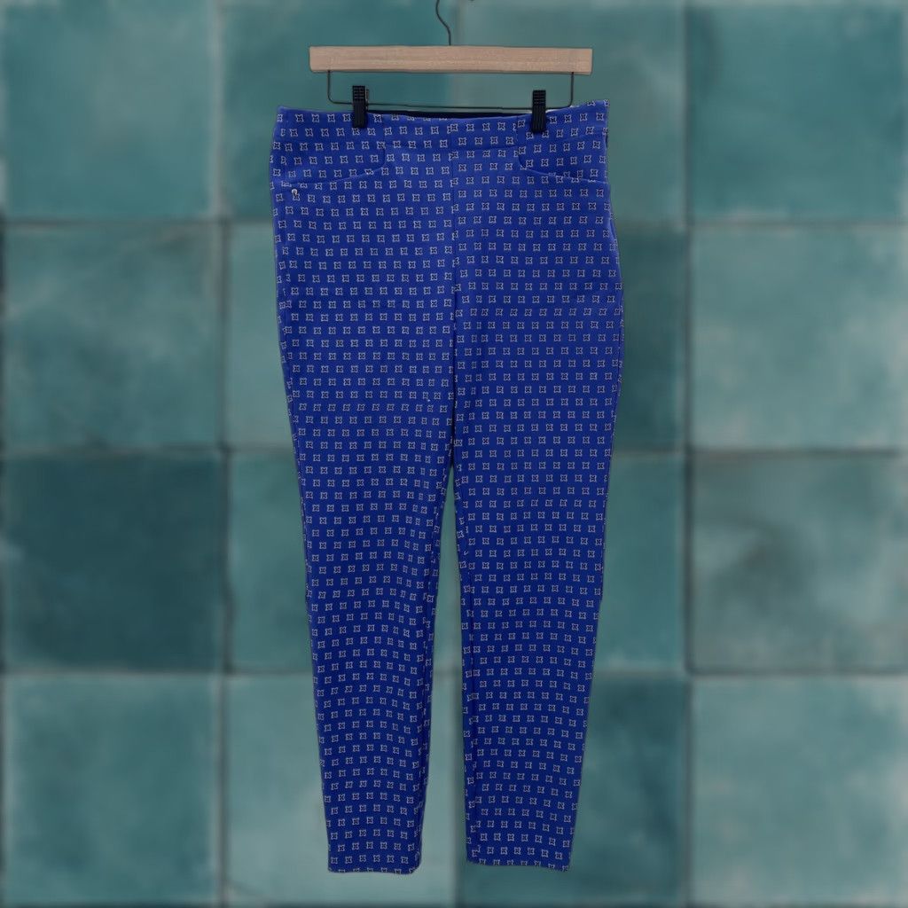 Polo Ralph Lauren RLX Ralph Lauren Pants Womens 10 Blue Geometric Print Stretch Golf Performance Size 32" / US 10 / IT 46 - 1 Thumbnail