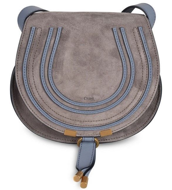 Chloe o1loc1c10425 Size: OS / Marcie Small Saddle Bag in Grey Size ONE SIZE - 1 Thumbnail