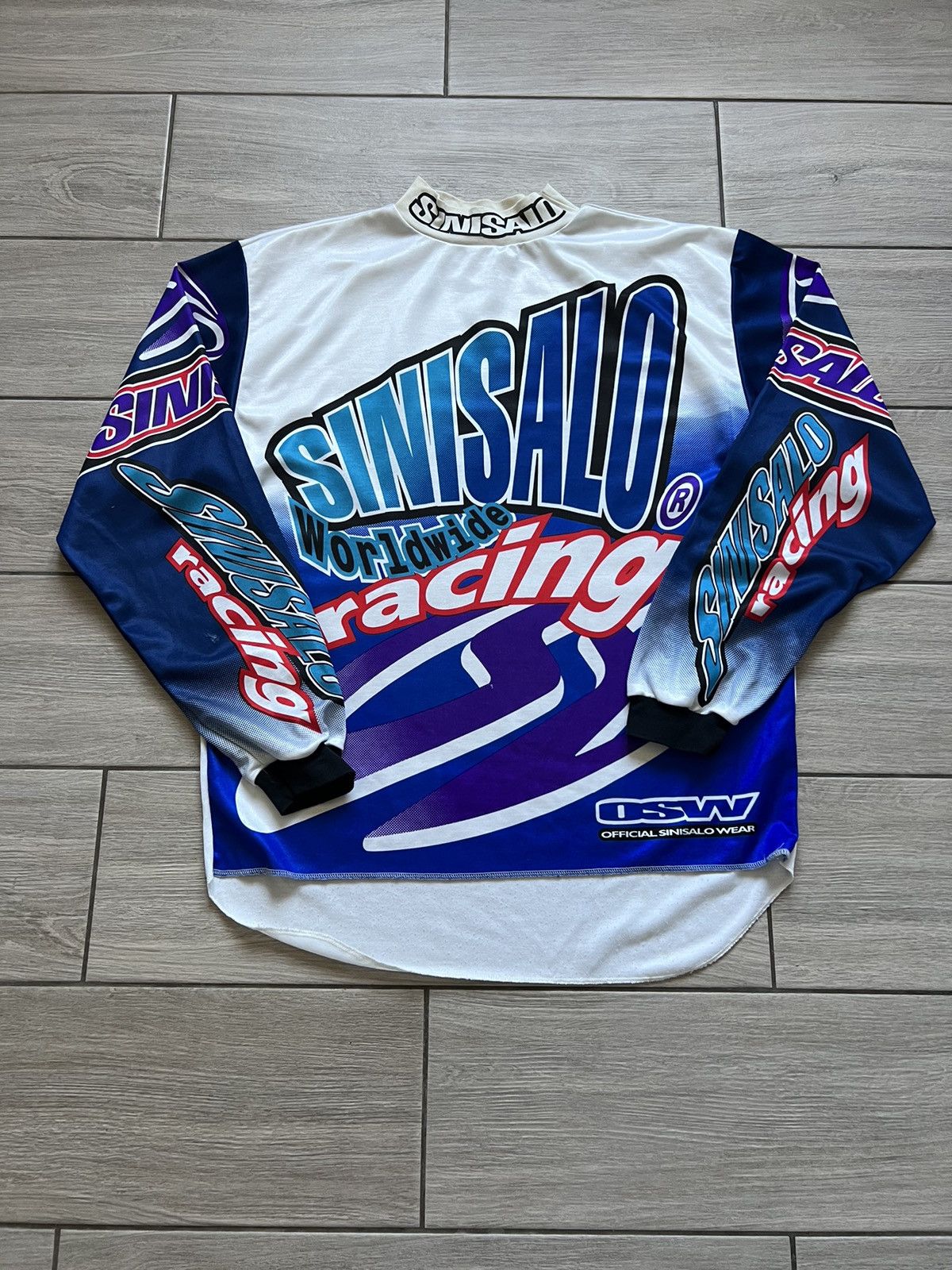 Other 1989 Vintage Sinisalo Worldwide Racing Motocross Jersey Size US XL / EU 56 / 4 - 10 Thumbnail