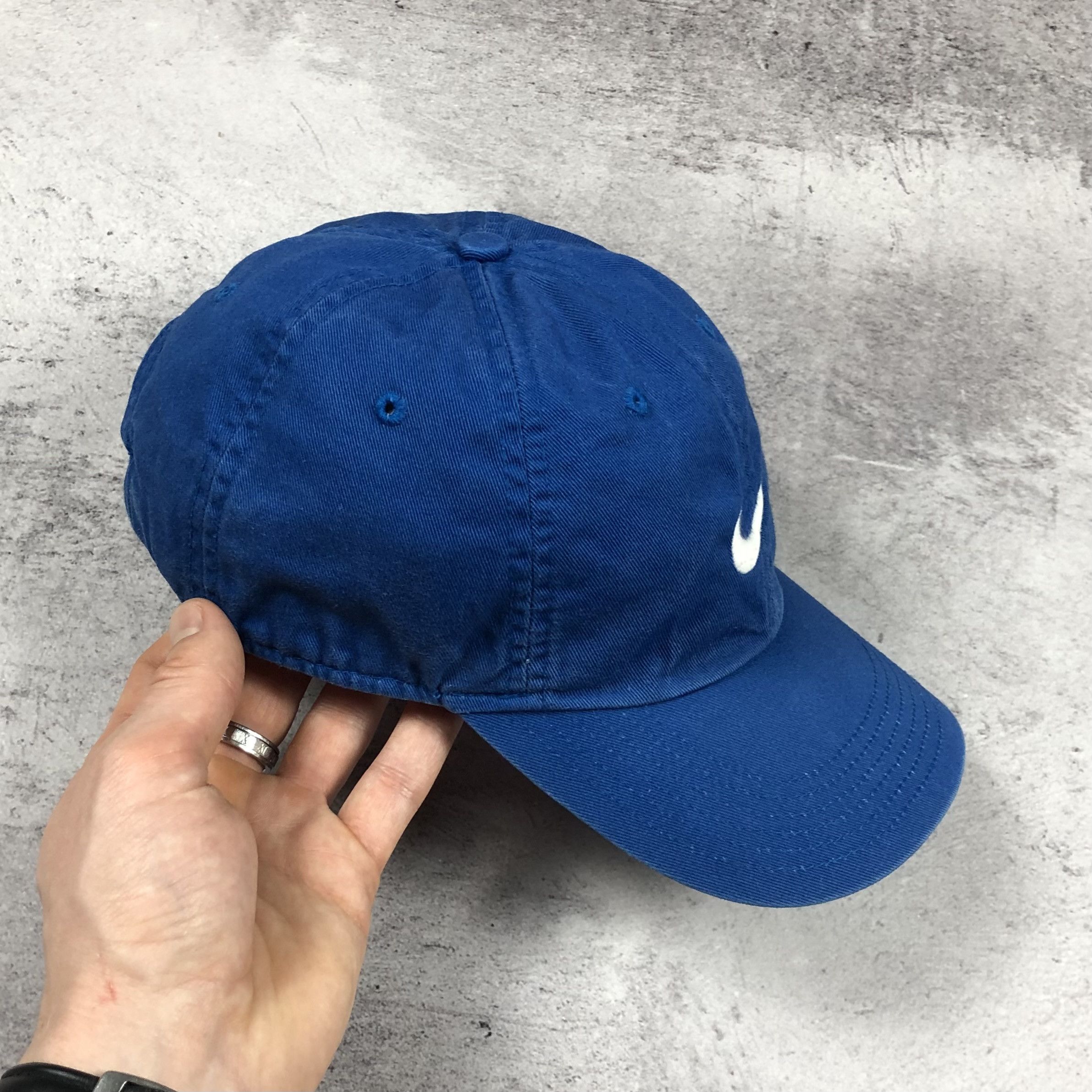 Nike Y2K Vintage Nike Swoosh Centre Logo Blue Cap hype Size ONE SIZE - 6 Thumbnail