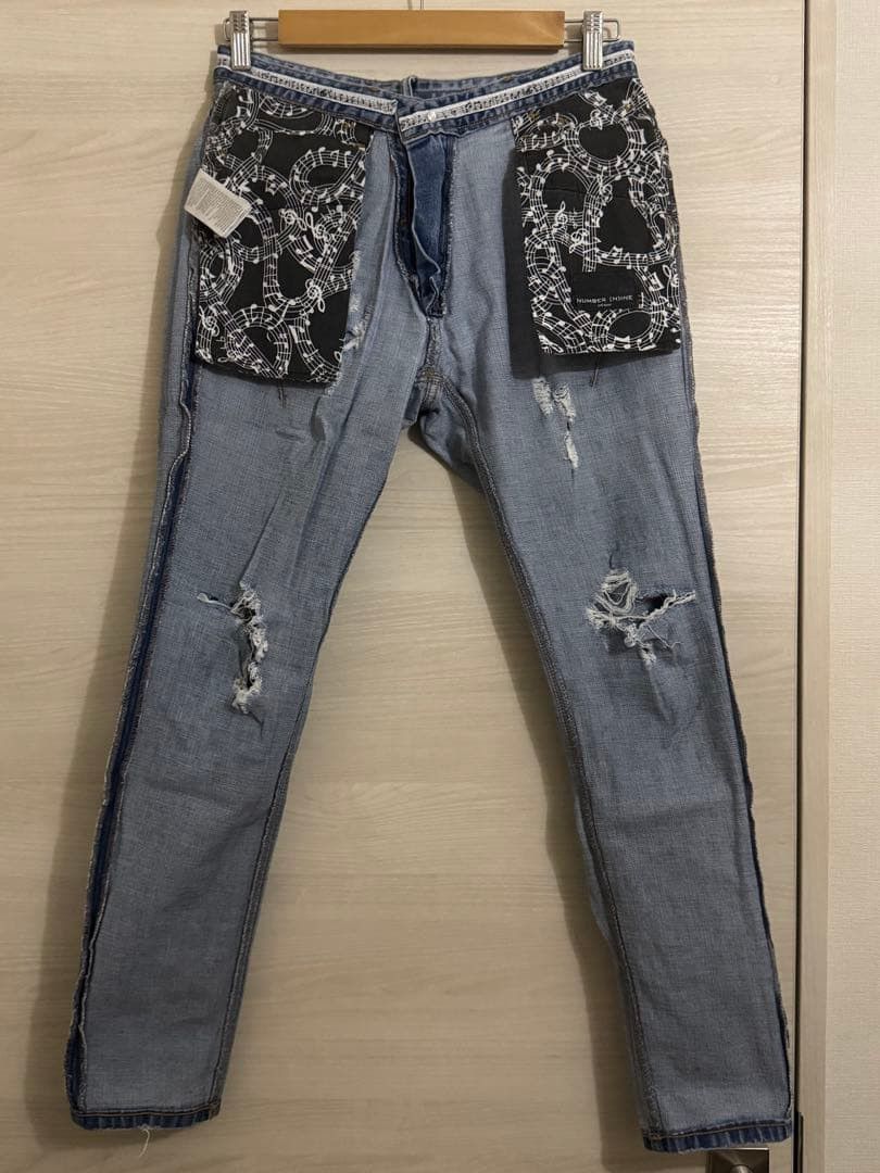 Number (N)ine Distressed Paint Splatter Jeans Size US 31 - 6 Thumbnail