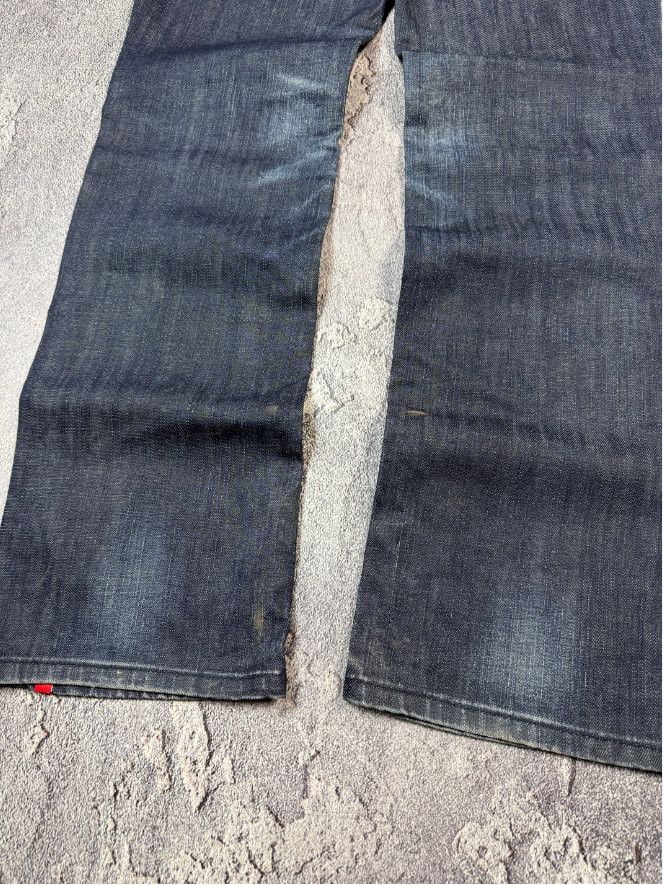 If Six Was Nine Y2K 2000s Low Rise Faded Straight Fit Glam Ladies Jeans Size 30" / US 8 / IT 44 - 7 Thumbnail