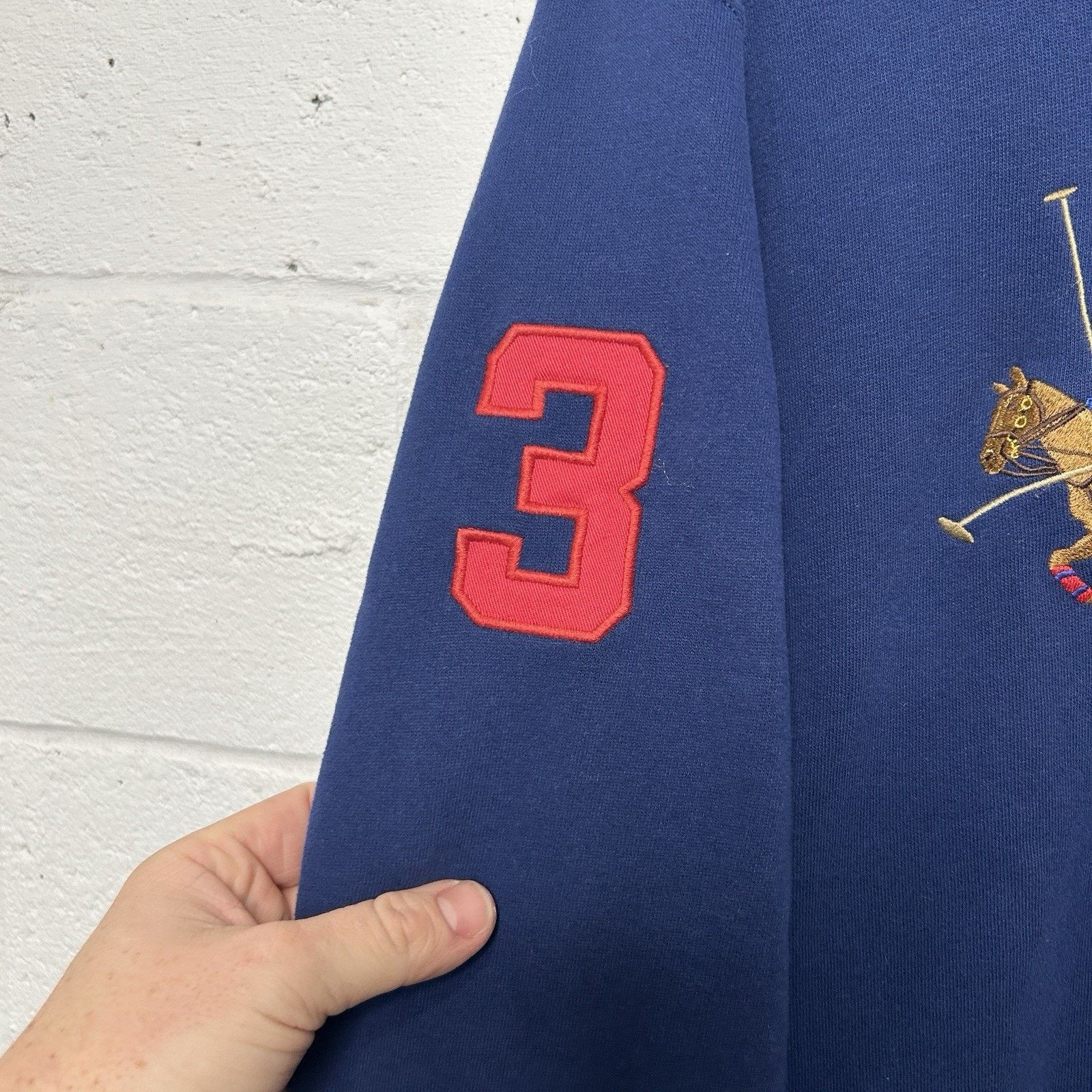 Polo Ralph Lauren Polo Ralph Lauren Embroidered Triple Pony Hoodie “Navy” Size US L / EU 52-54 / 3 - 4 Thumbnail