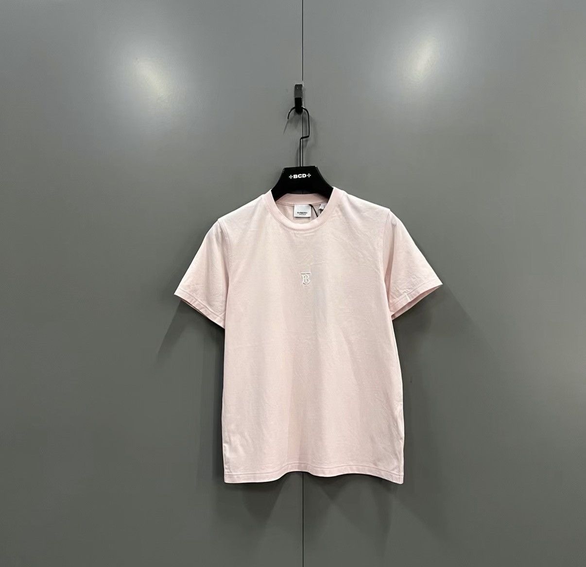 Burberry Burberry Pale Pink TB Embroidered Short Sleeve J41 Size S / US 4 / IT 40 - 1 Thumbnail