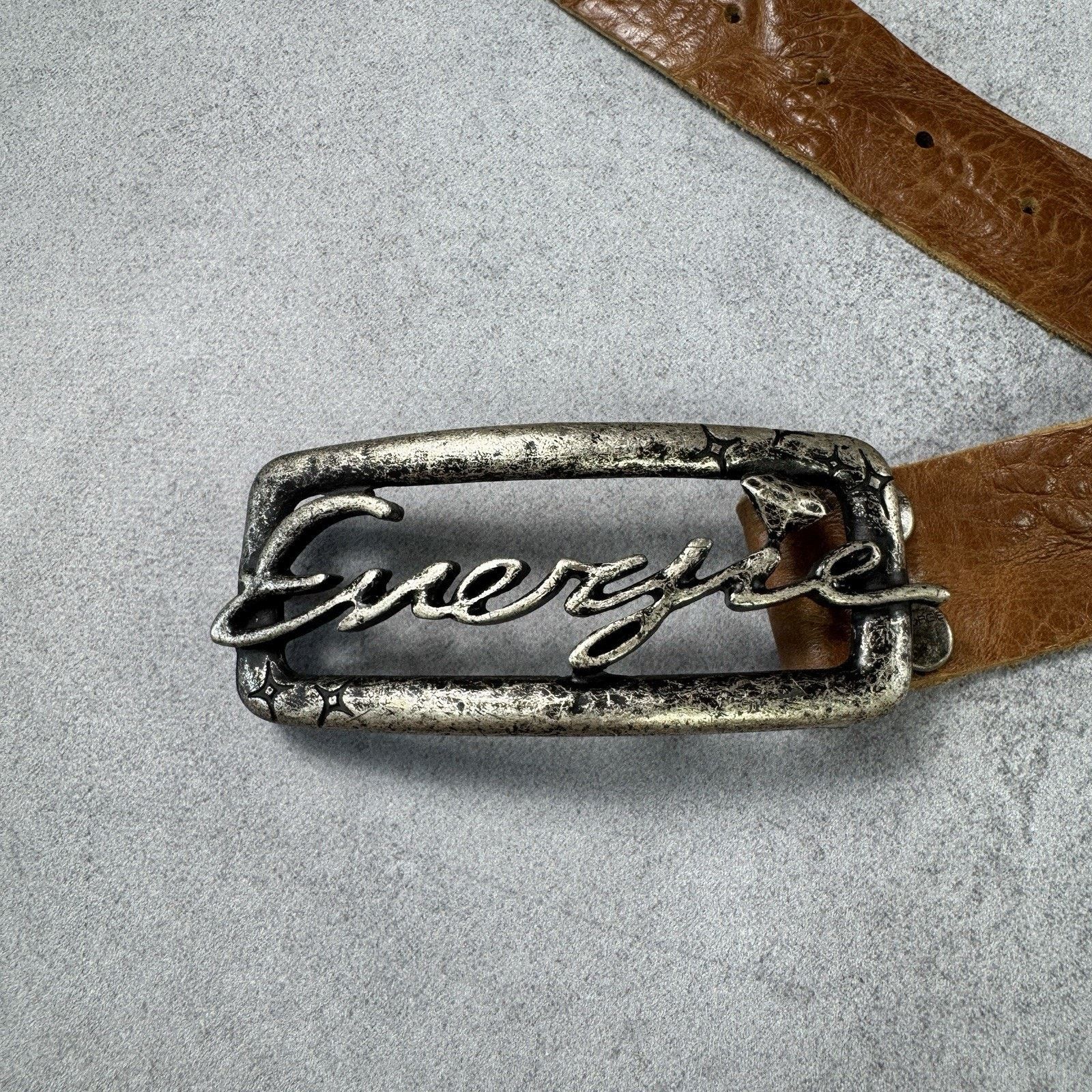 Energie Energie Men Buckle Belt Brown Leather Size 32 Size 32 - 2 Thumbnail