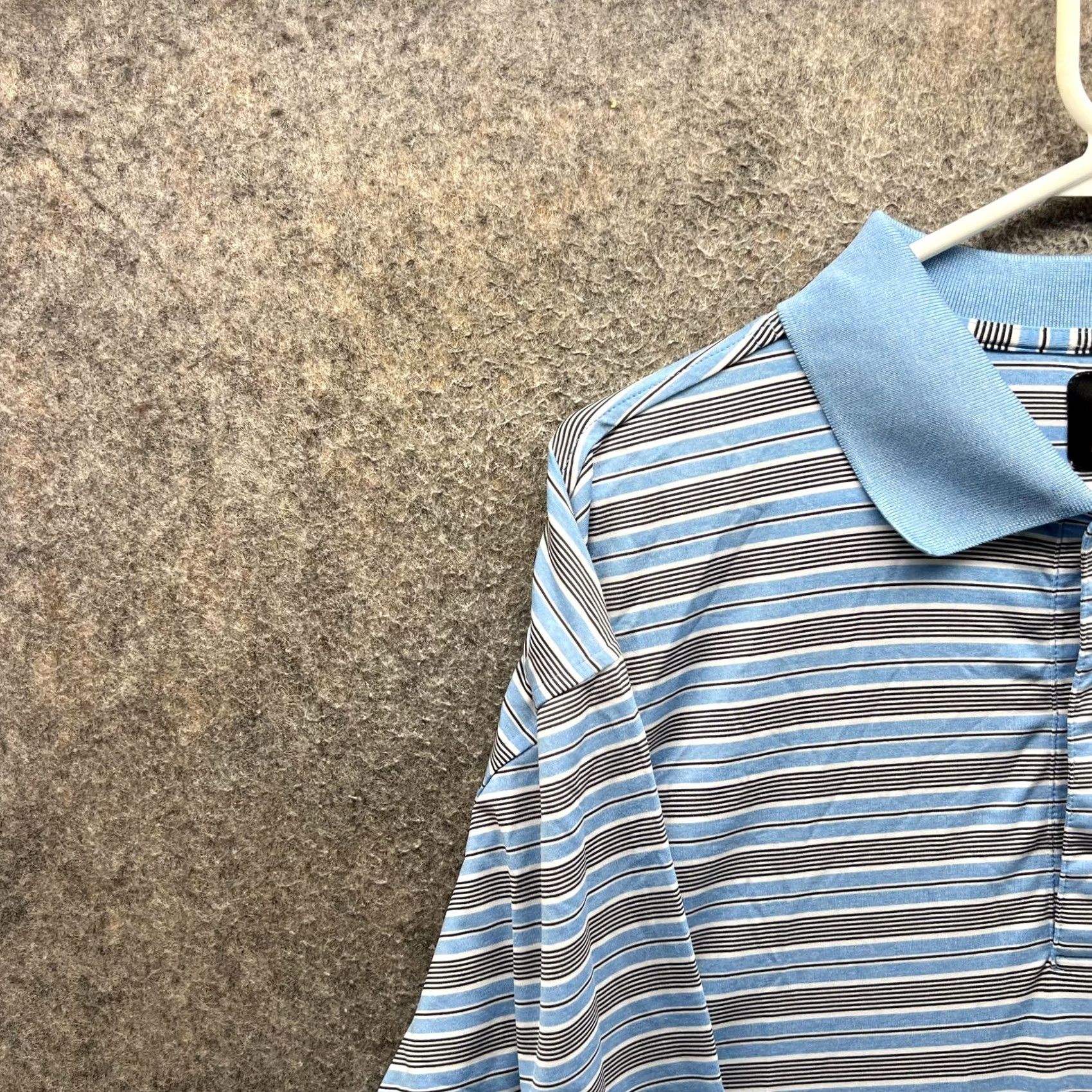Footjoy FootJoy Polo Shirt Mens XL Blue Stripe Belmont Country Club Golf Performance Shirt Short Sleeve Mens XL Blue Stripe Size US XL / EU 56 / 4 - 4 Thumbnail