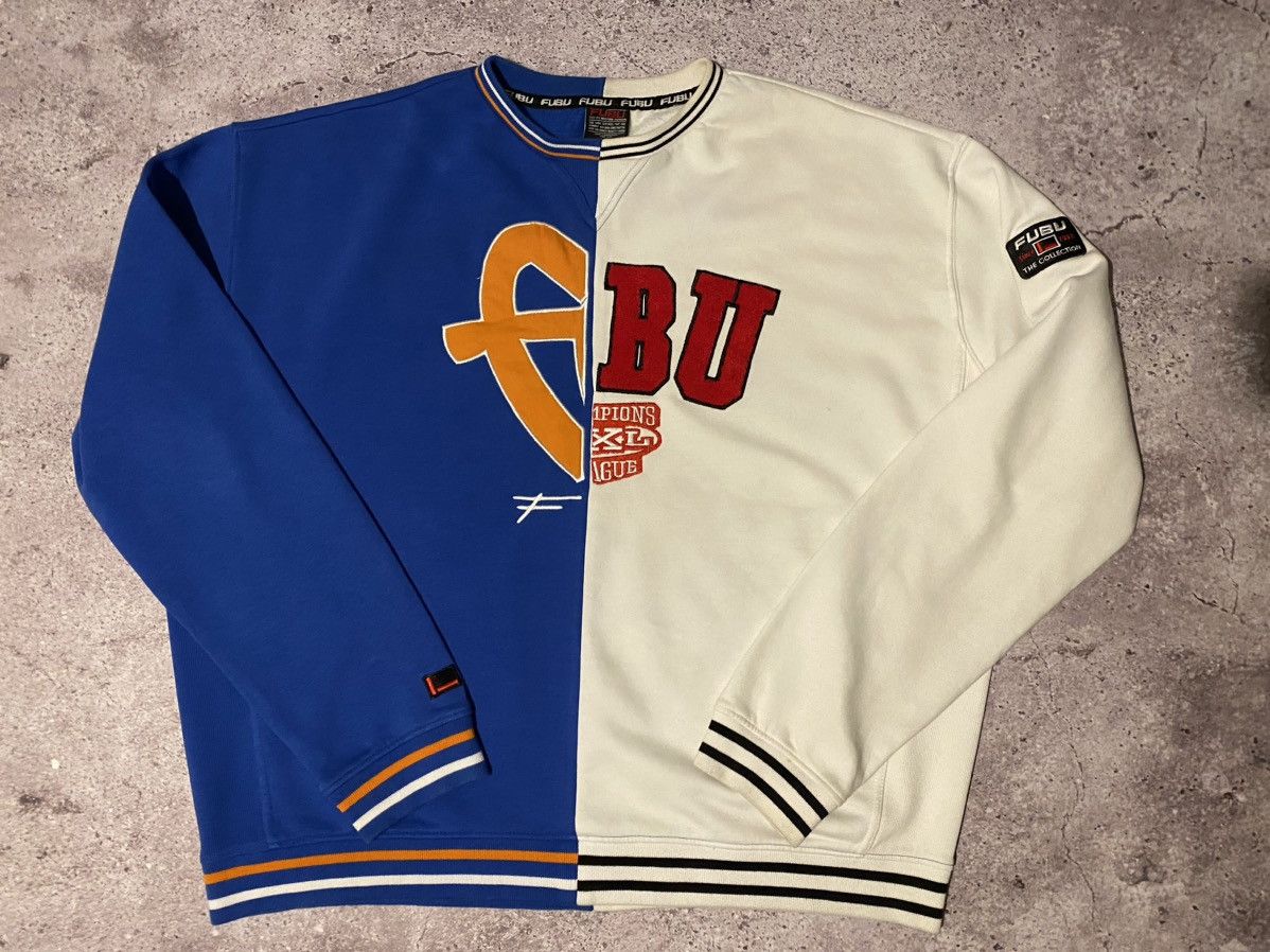 Fubu Vintage 90’s Rap Fubu Big Embroidered Logo Baggy Sweatshirt Size US XXL / EU 58 / 5 - 1 Thumbnail