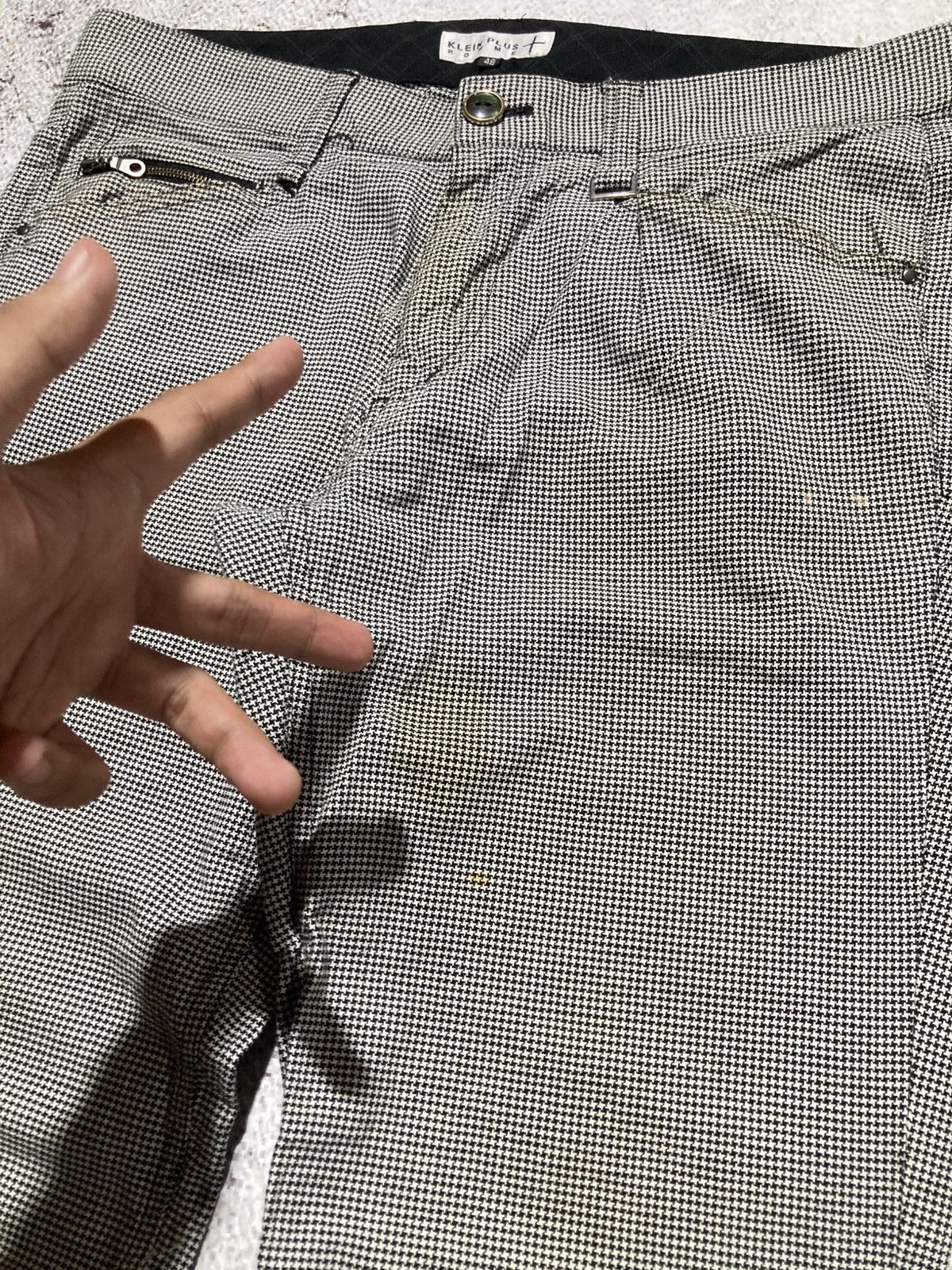 Japanese Brand 2000s Klein Plus Homme Hickory Pants Punk Lgb Style Size US 32 / EU 48 - 5 Thumbnail